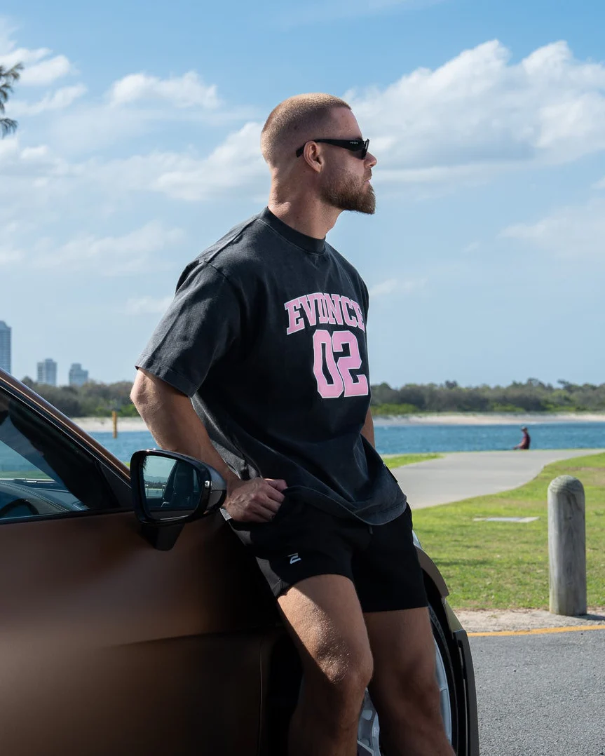 EVDNCE 02 Oversized Tee - Washed Black - Image 4