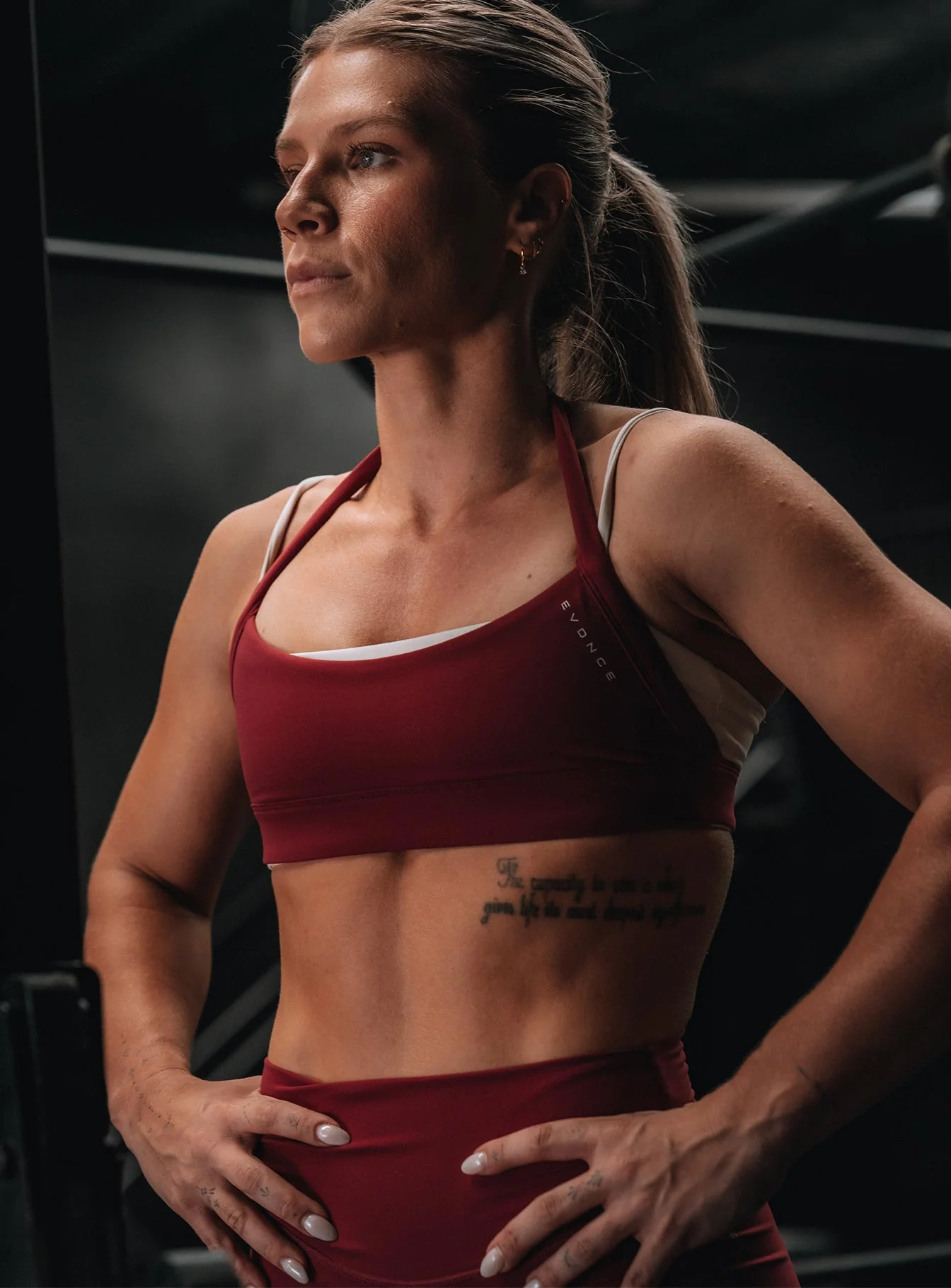 Cloud Compression Luxe Halter Bra - Beet - Image 10