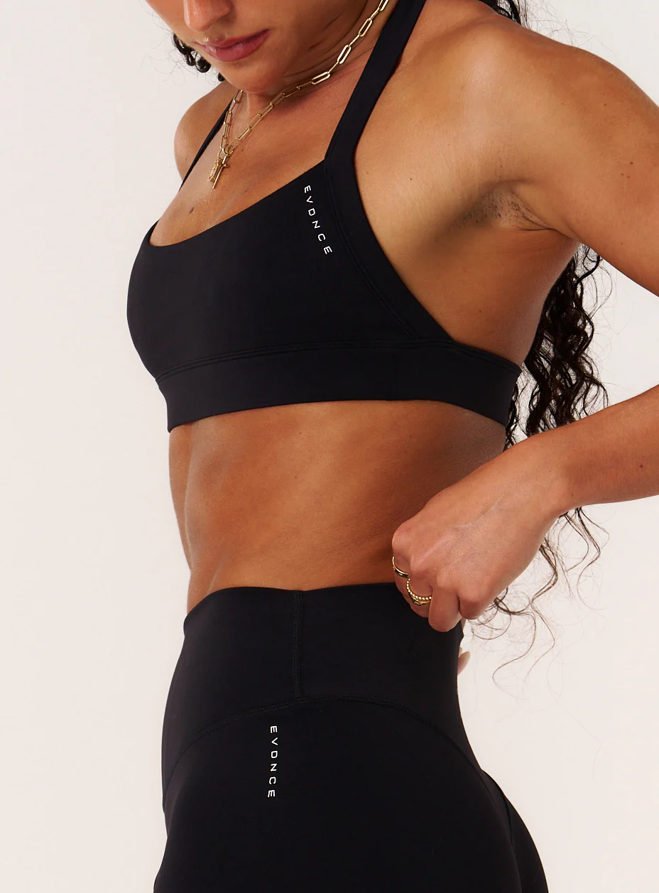 Cloud Compression Luxe Halter Bra - Black - Image 6