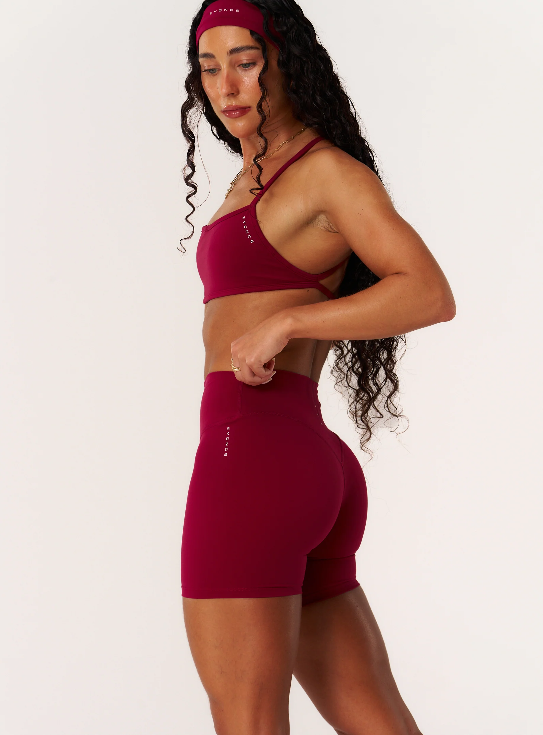 Cloud Compression Mid Rise Shorts - Beet - Image 6