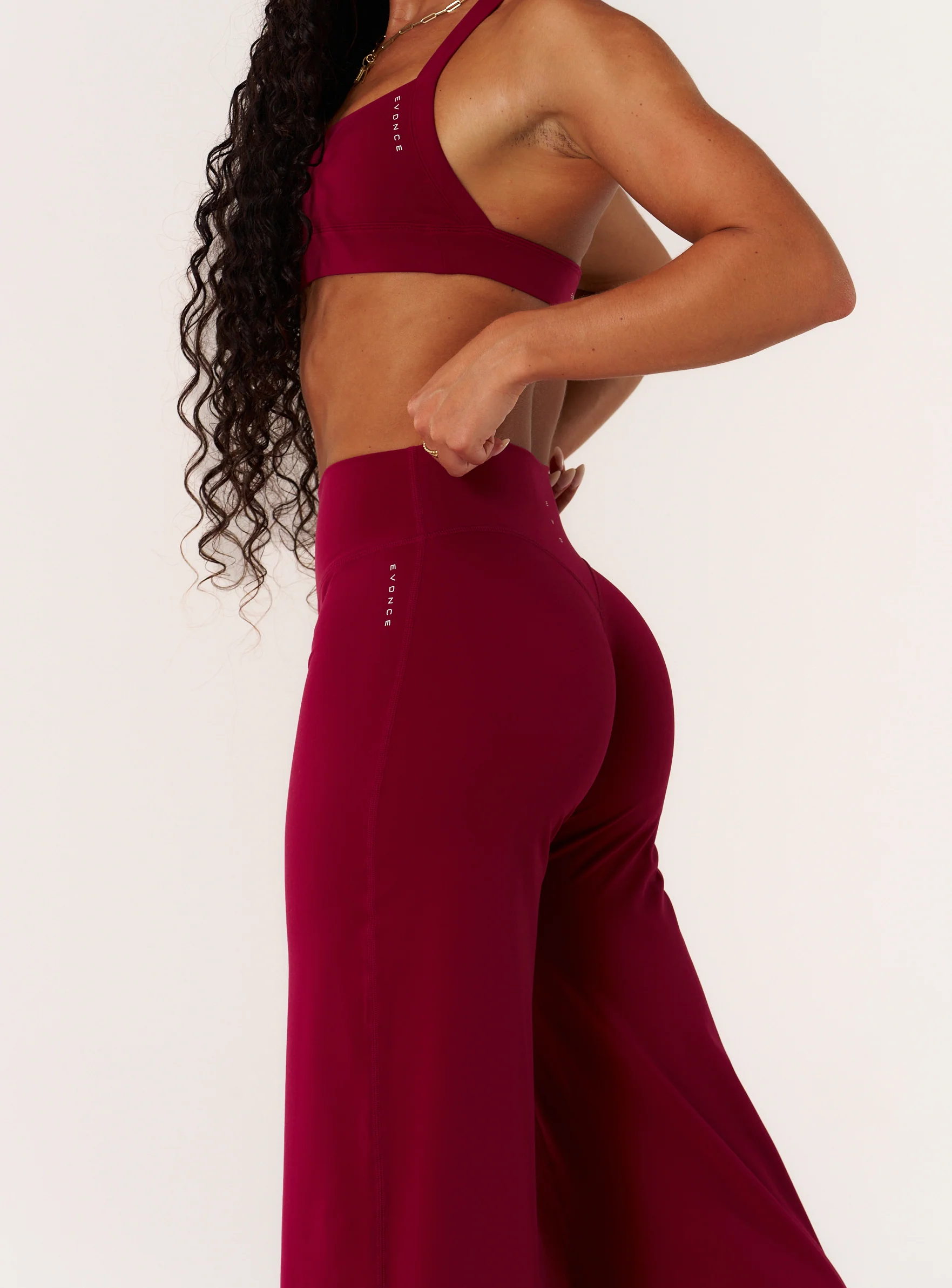 Cloud Compression Wide Leg Leggings - Beet - Image 4