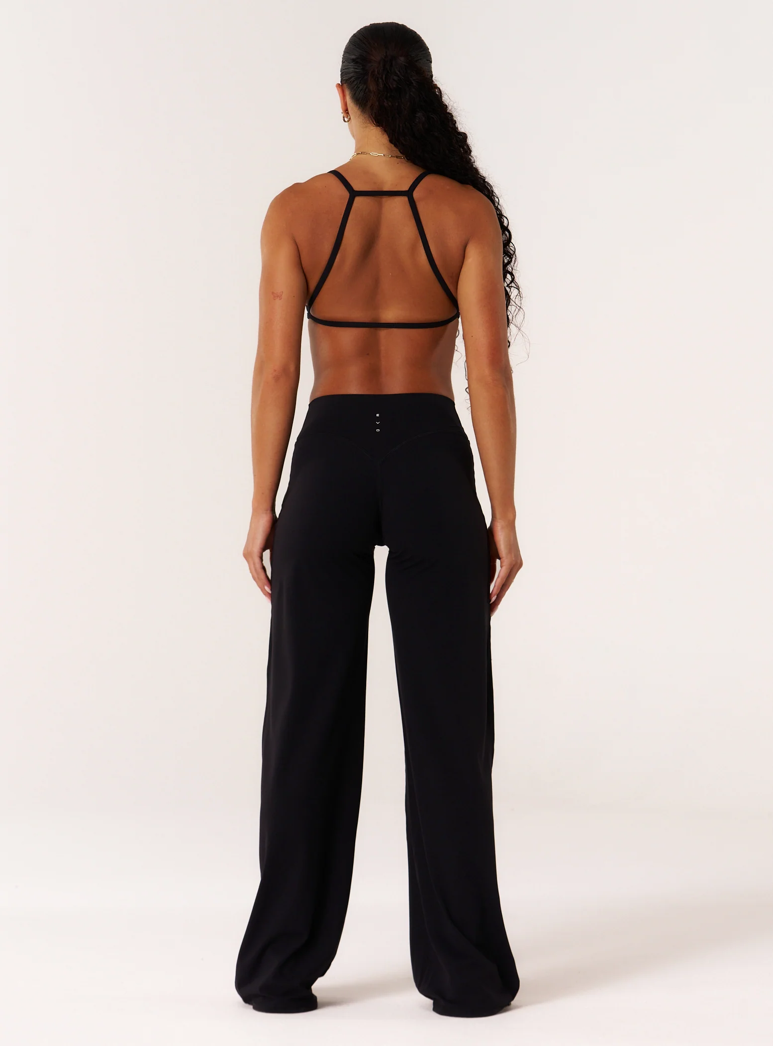 Cloud Compression Wide Leg Leggings - Black - Image 10