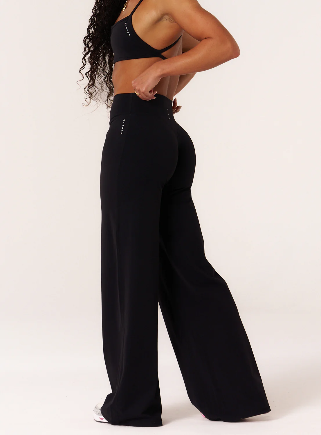 Cloud Compression Wide Leg Leggings - Black - Image 7