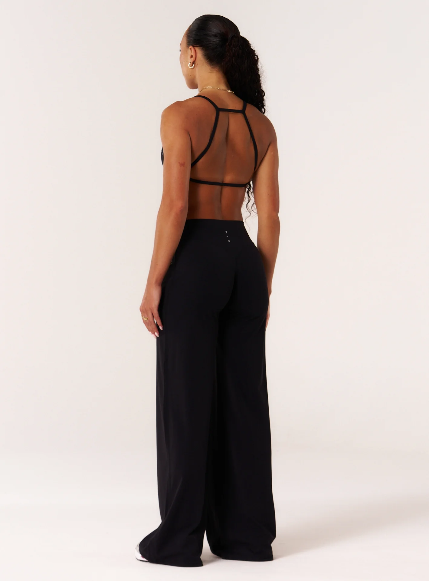 Cloud Compression Wide Leg Leggings - Black - Image 9