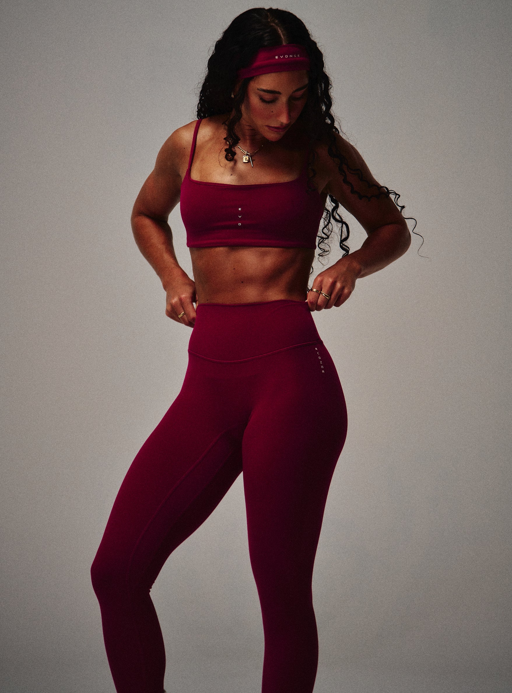 Cloud Compression Leggings - Beet - Image 15