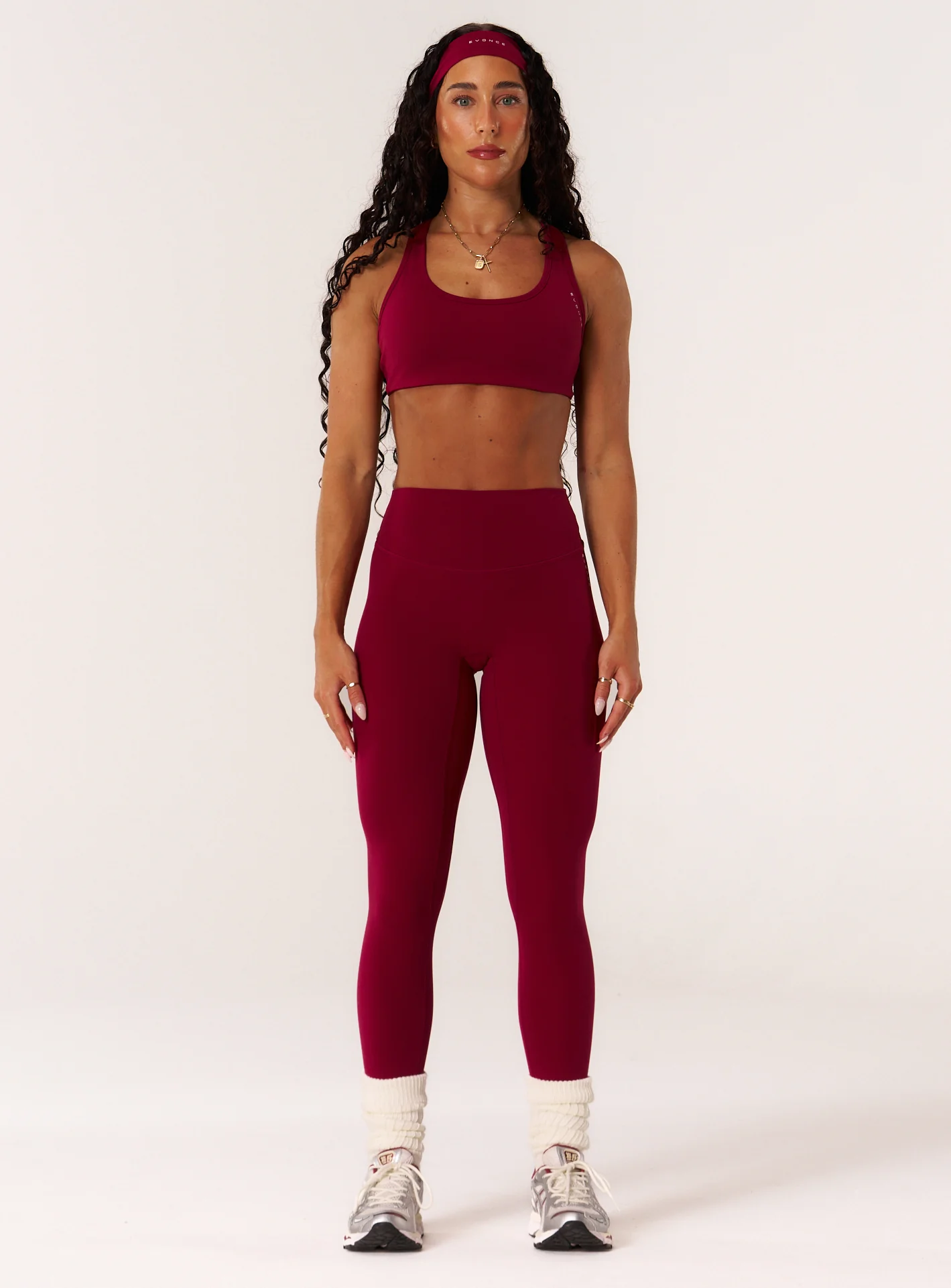 Cloud Compression Open Racer Back Bra - Beet - Image 3