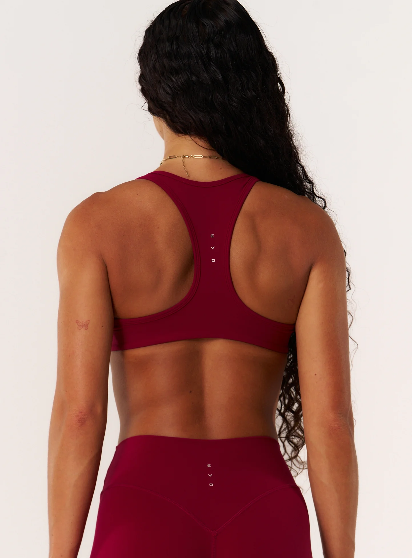 Cloud Compression Open Racer Back Bra - Beet - Image 6