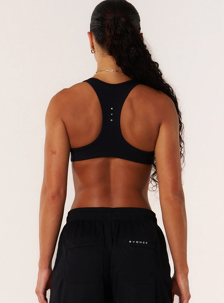 Cloud Compression Open Racer Back Bra - Black - Image 7