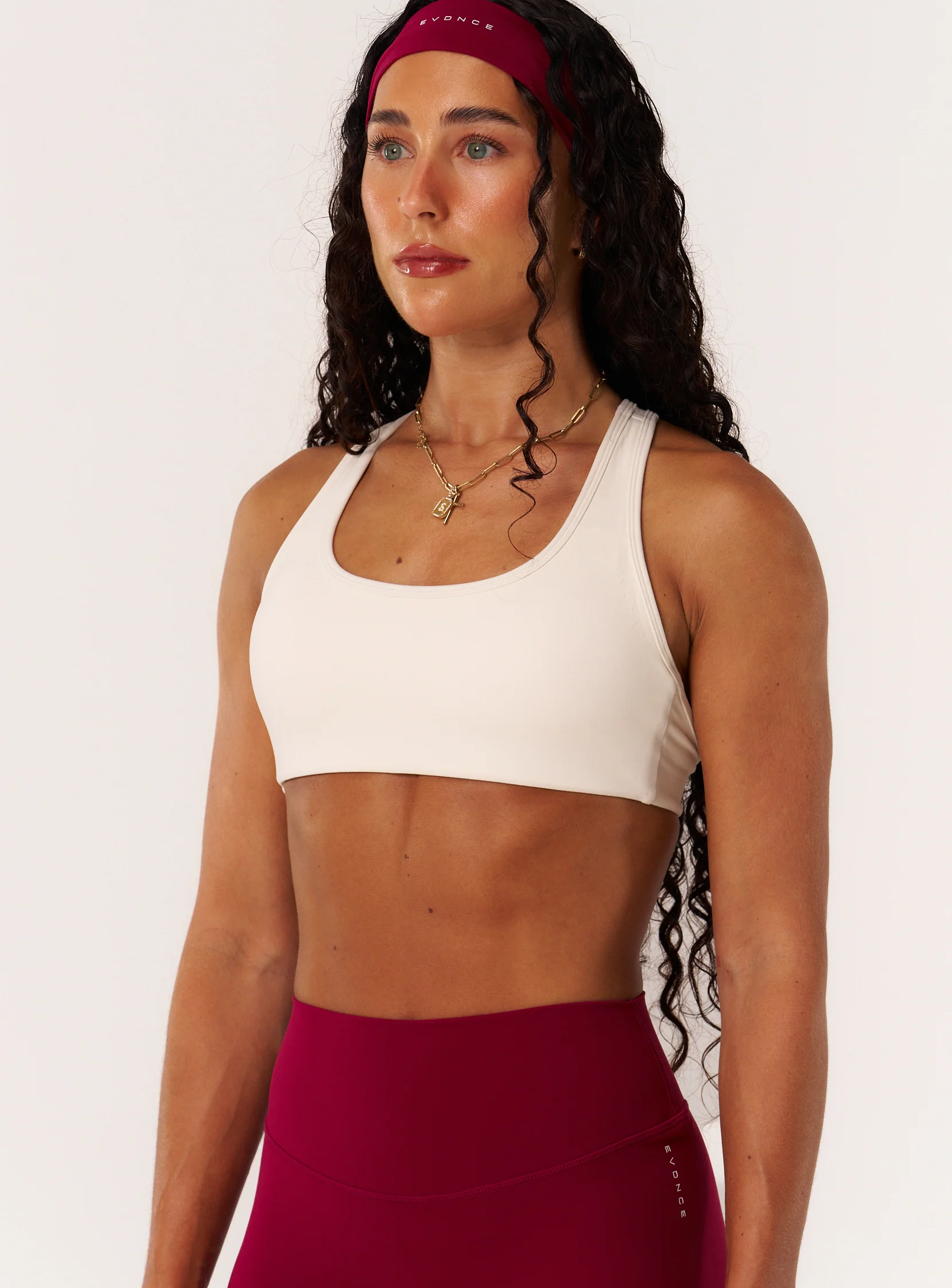 Cloud Compression Open Racer Back Bra - Vanilla - Image 3