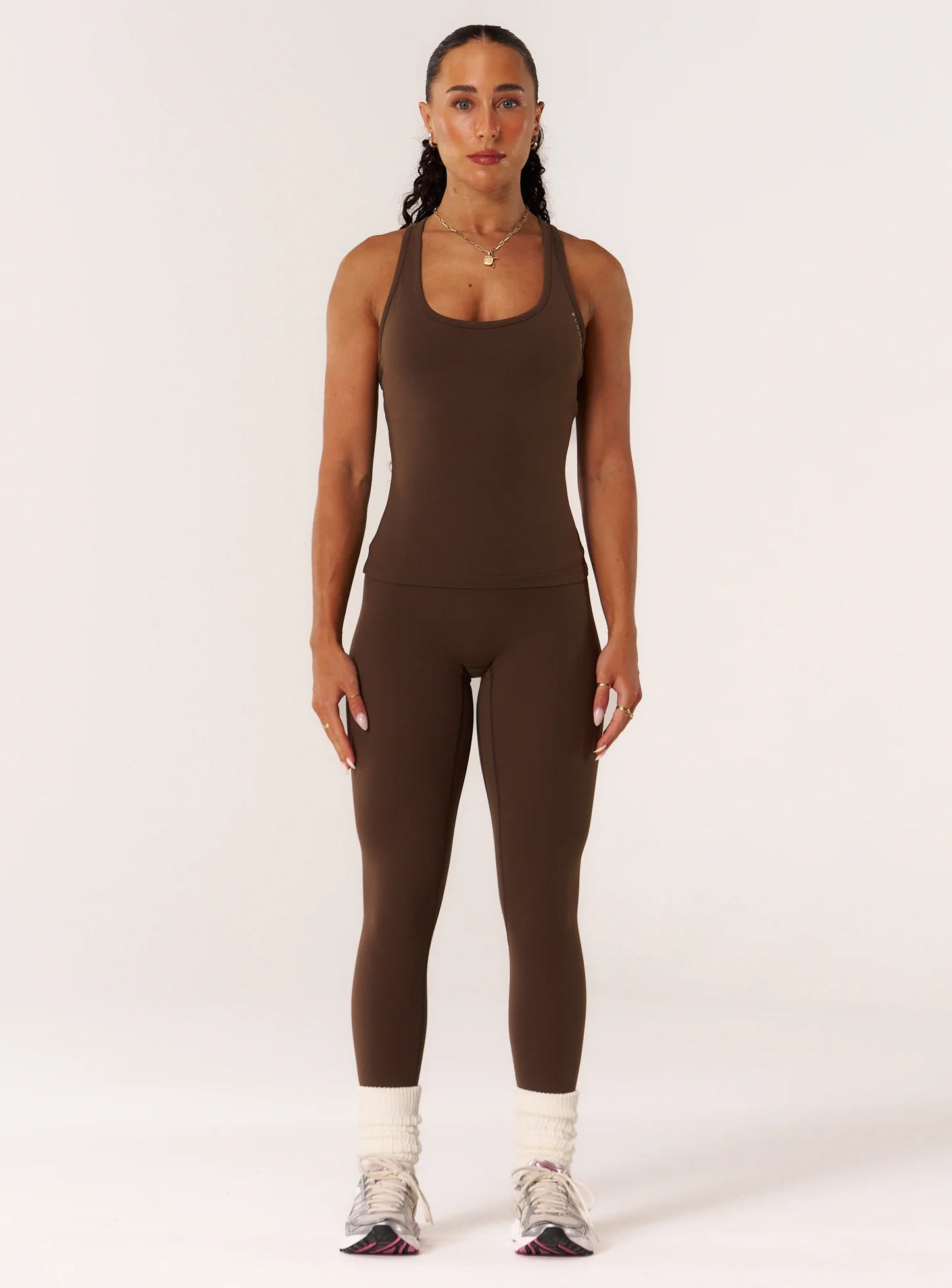 Cloud Compression Open Racer Back Tank - Malt - Image 3