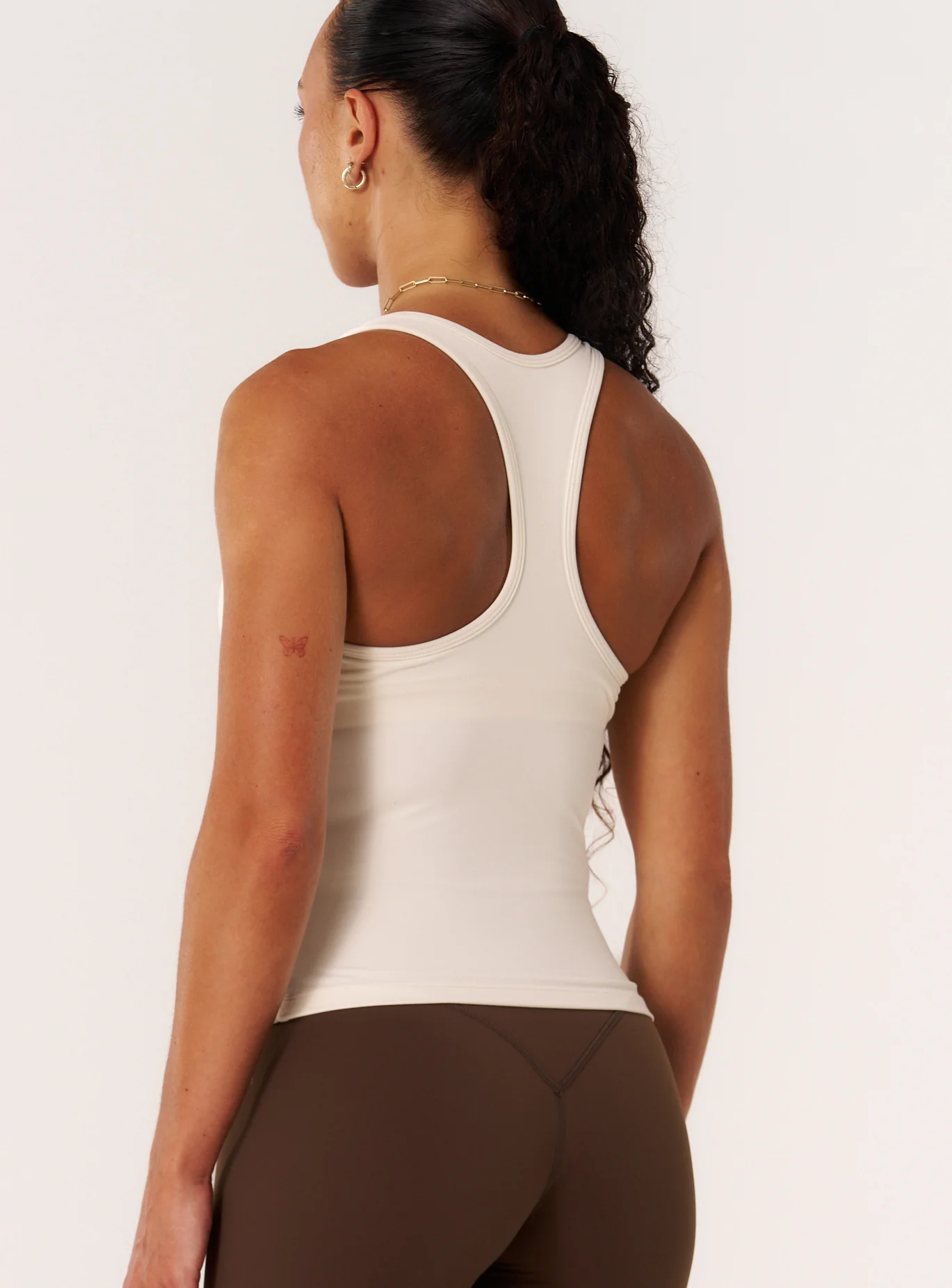 Cloud Compression Open Racer Back Tank - Vanilla - Image 4