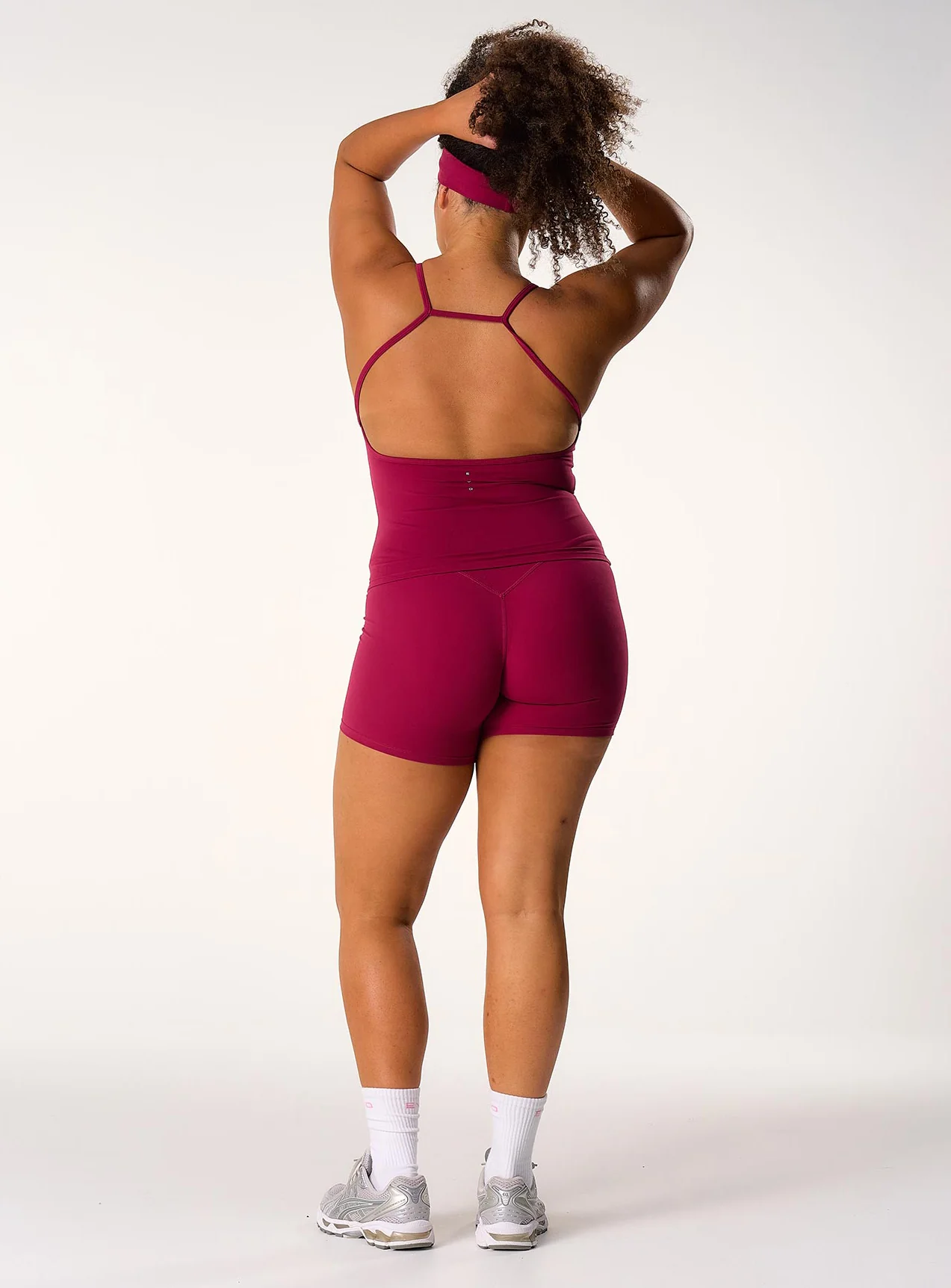 Cloud Compression Square Back Tank - Beet - Image 4