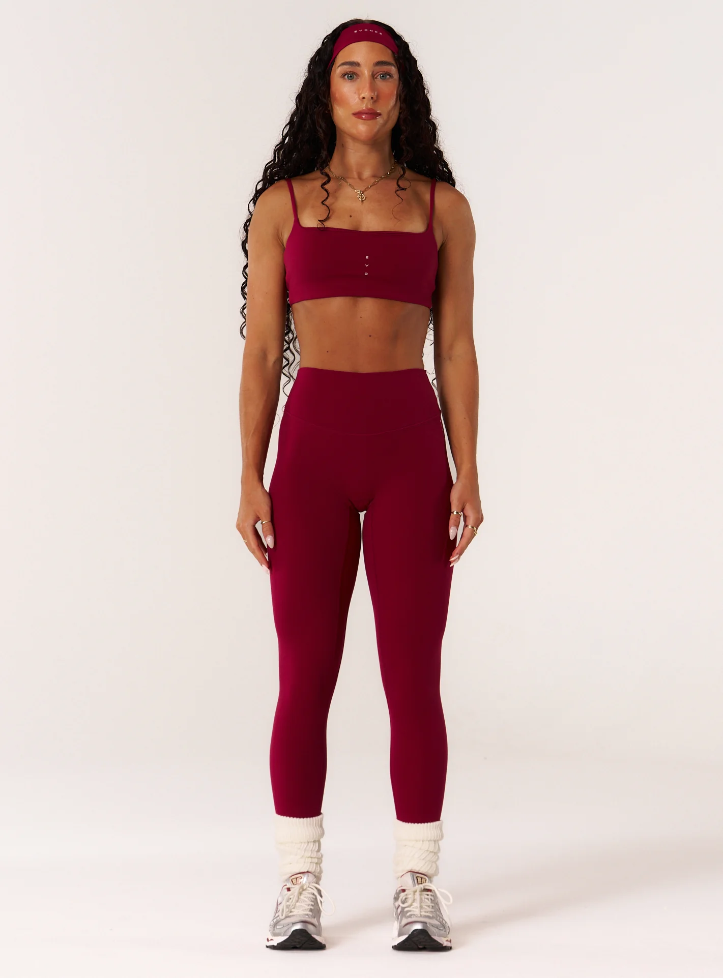 Cloud Compression Strappy Crop - Beet - Image 3