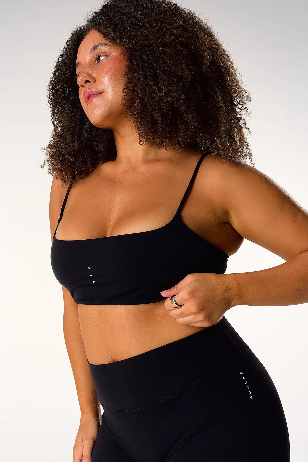 Cloud Compression Strappy Crop - Black - Image 4
