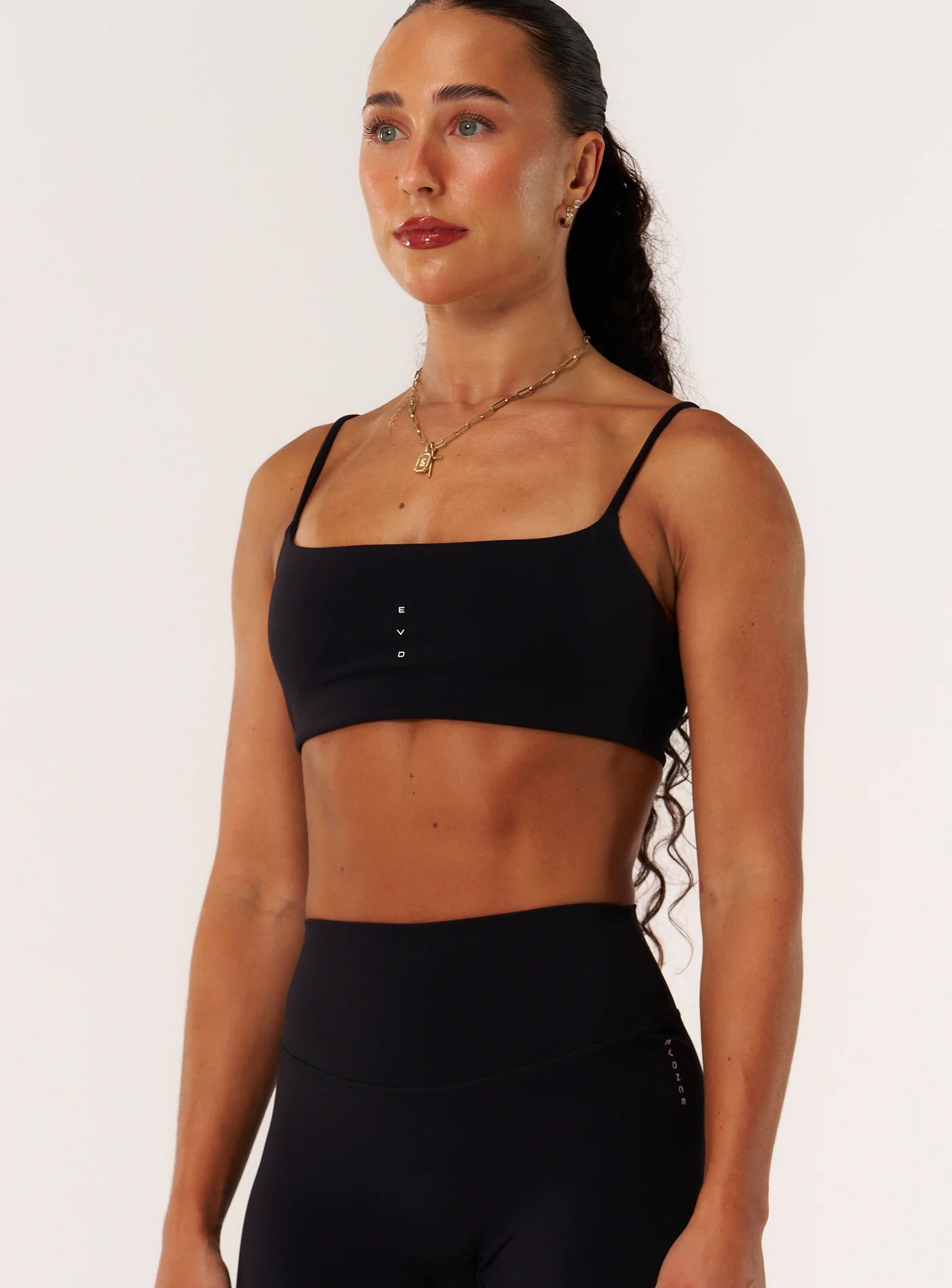 Cloud Compression Strappy Crop - Black - Image 6