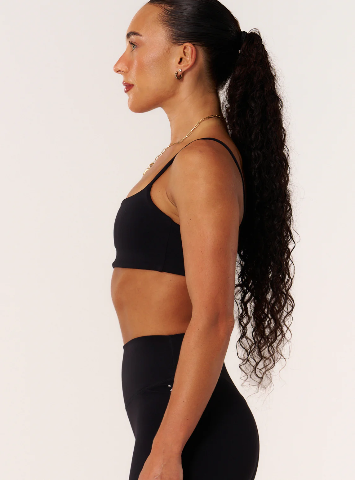 Cloud Compression Strappy Crop - Black - Image 9