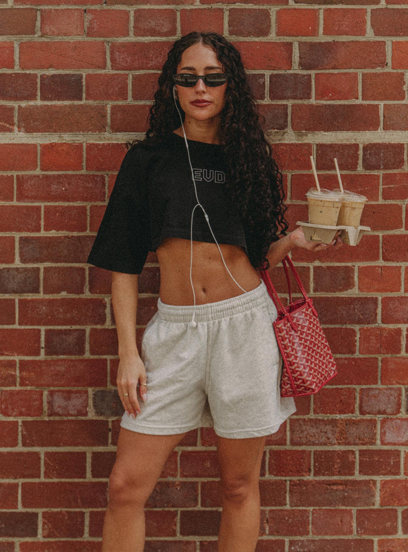 Core Oversized Crop Tee - Washed Out Black - Image 9