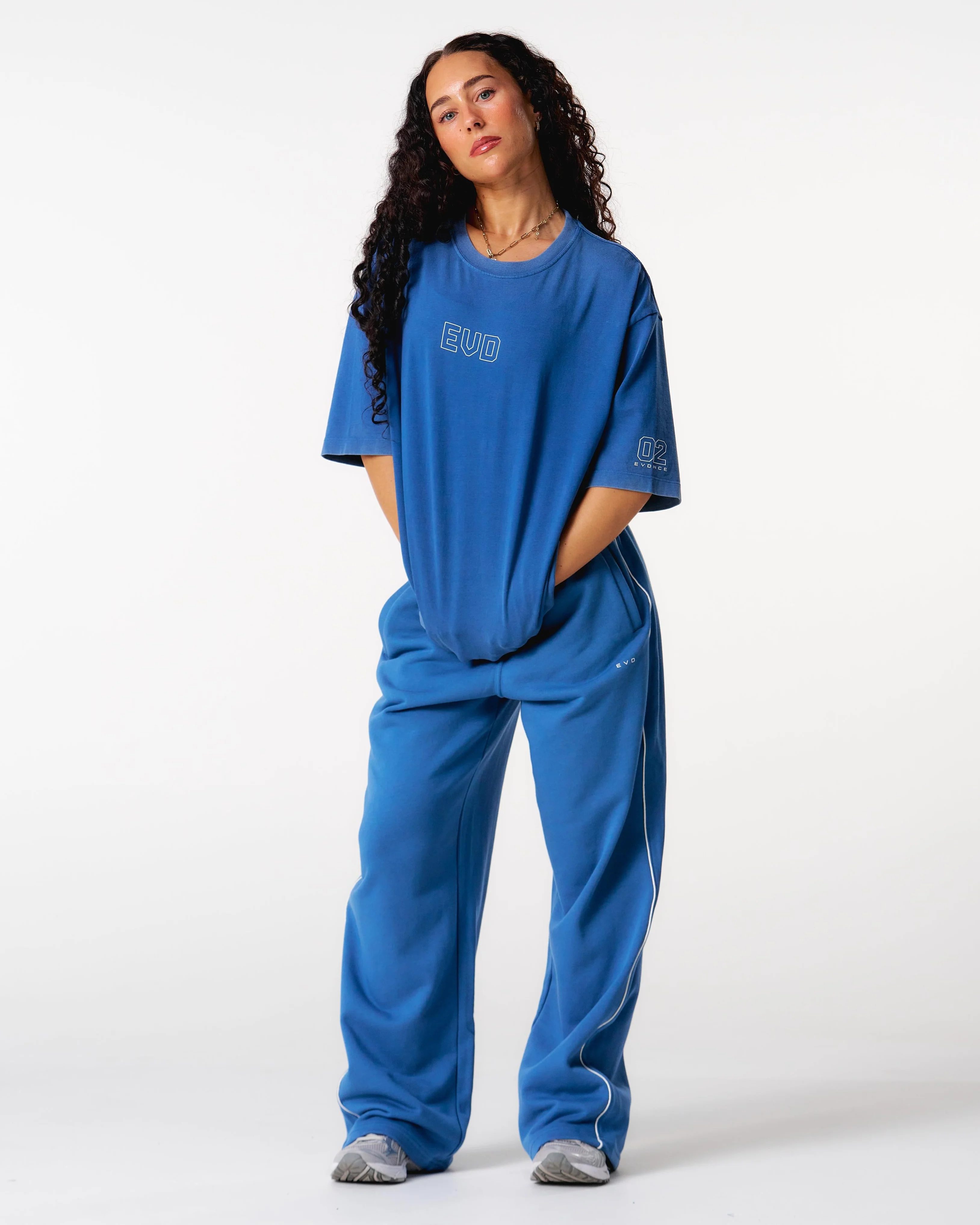 Core Oversized Tee - Washed Out Blue - Image 4