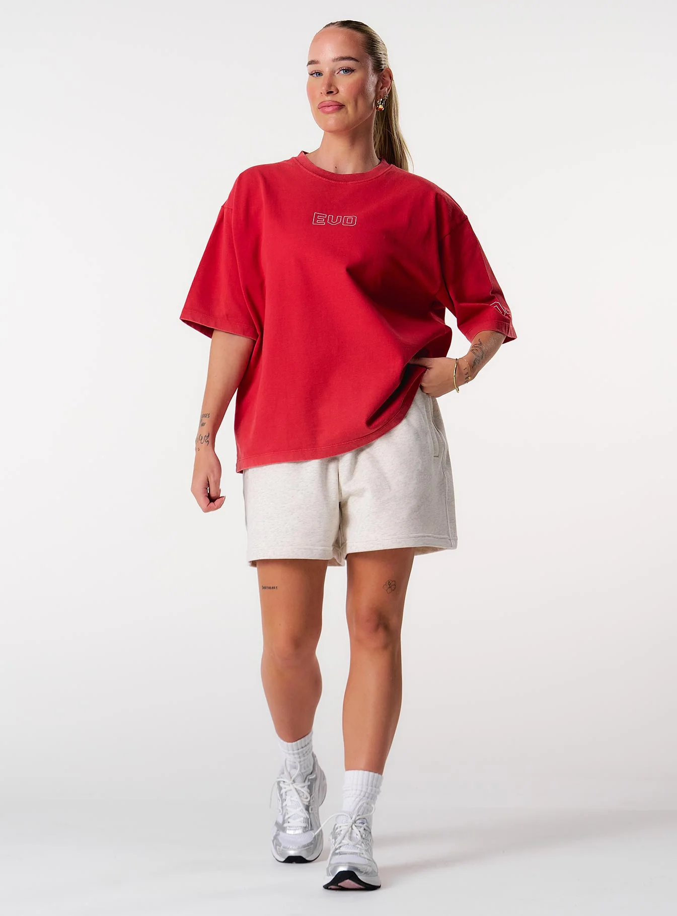 Core Oversized Tee - Washed Out Red - Image 3