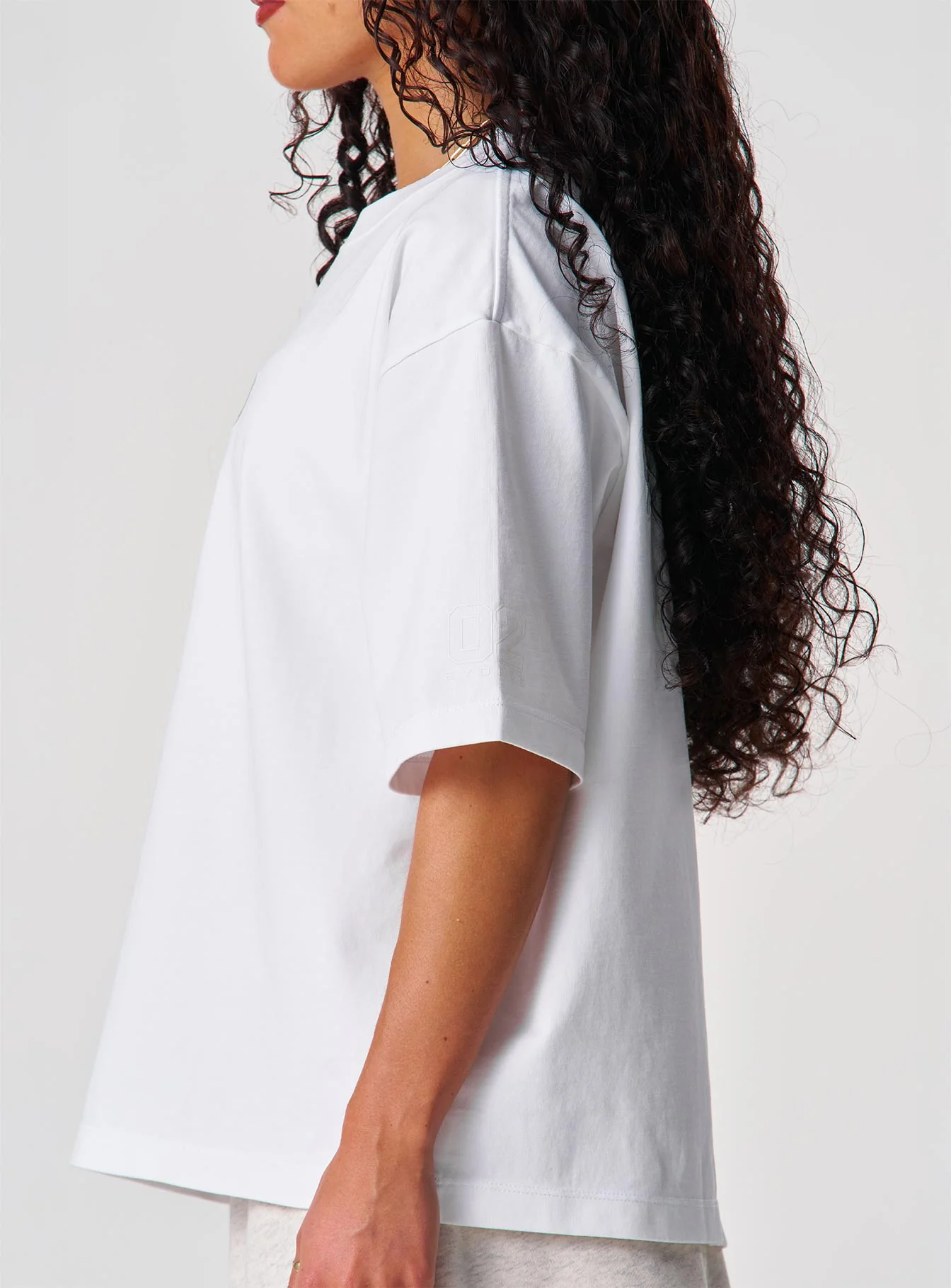 Core Oversized Tee - White - Image 4