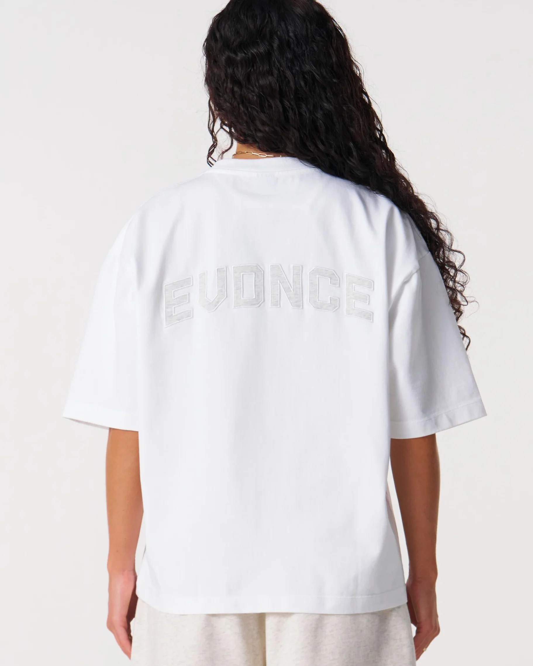 Core Oversized Tee - White - Image 5