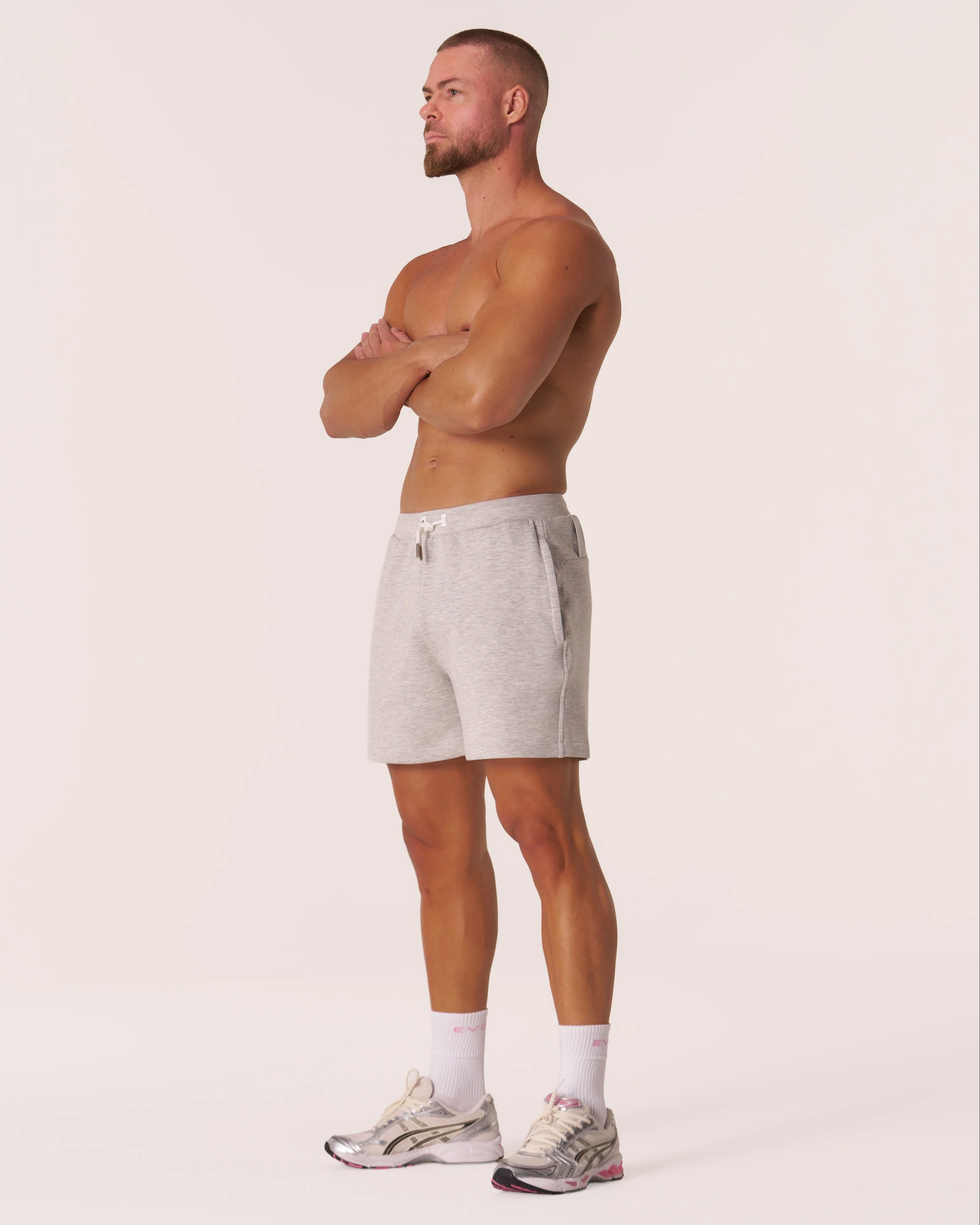 EVDNCE Core Relaxed Shorts - Grey Marl - Image 3