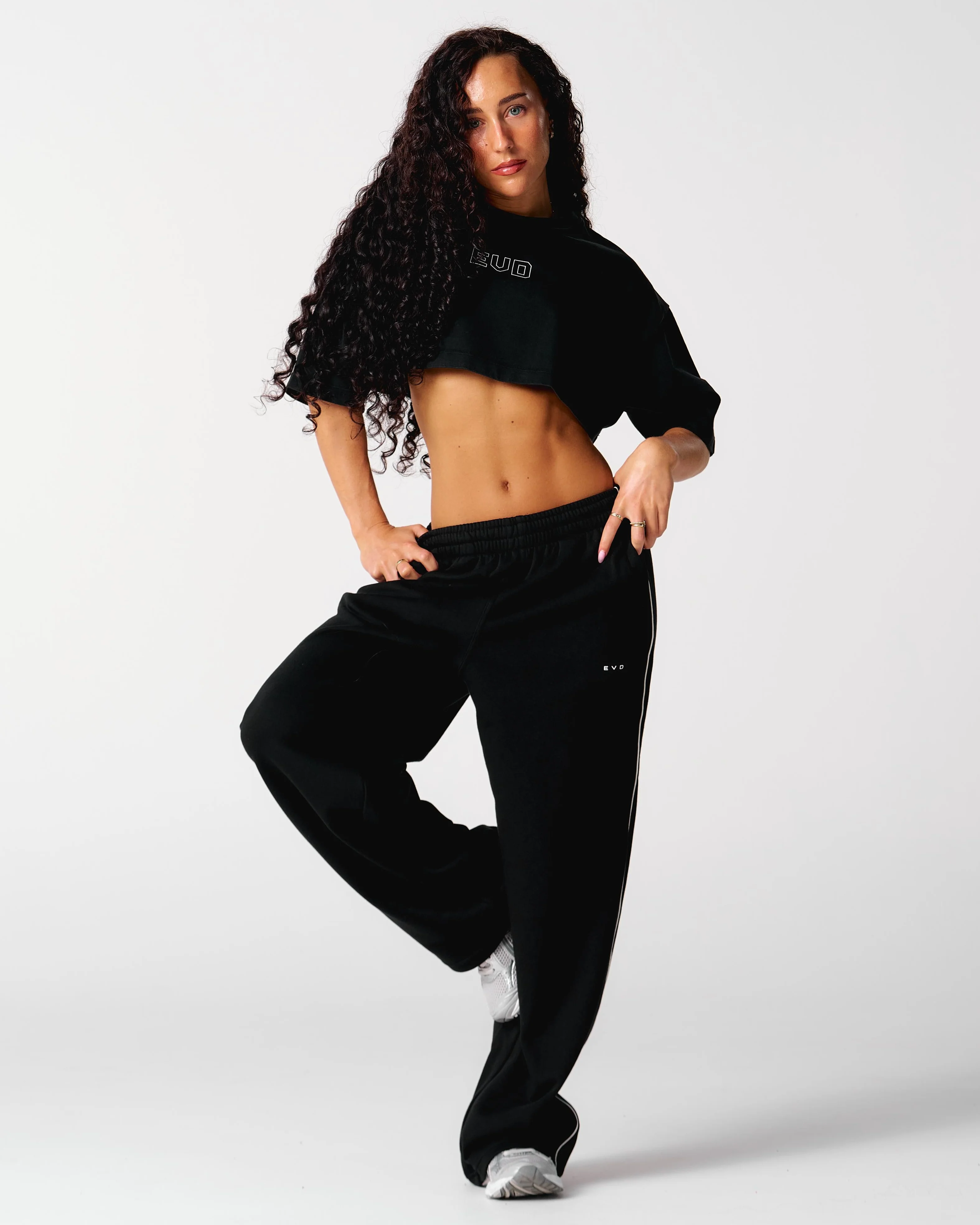 Core Relaxed Track Pants - Black - Image 7