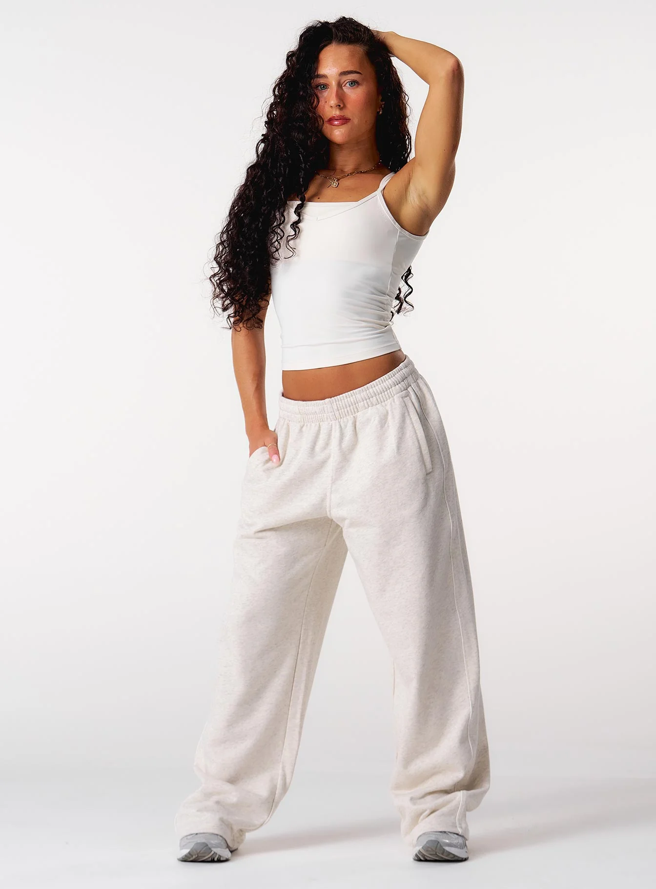 Core Relaxed Track Pants - Grey Marl - Image 3