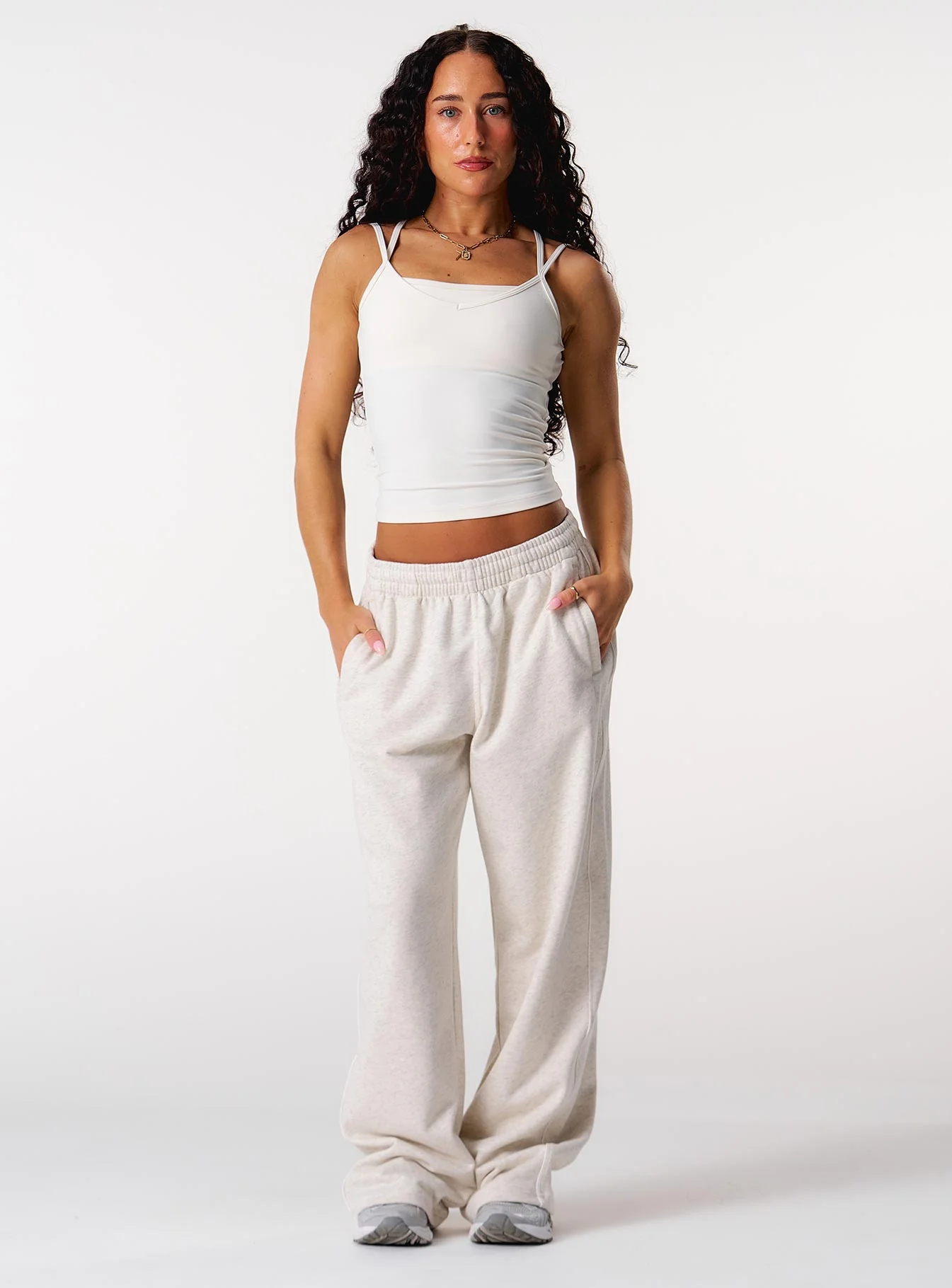 Core Relaxed Track Pants - Grey Marl - Image 4