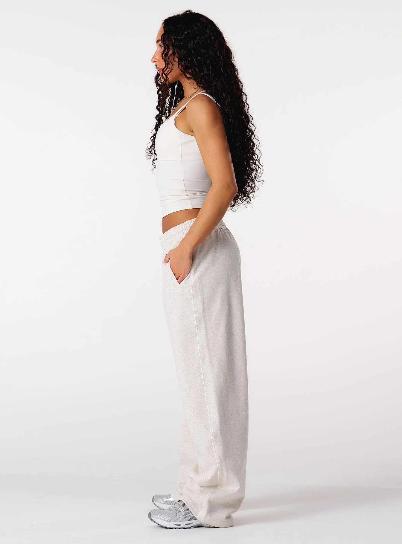 Core Relaxed Track Pants - Grey Marl - Image 5