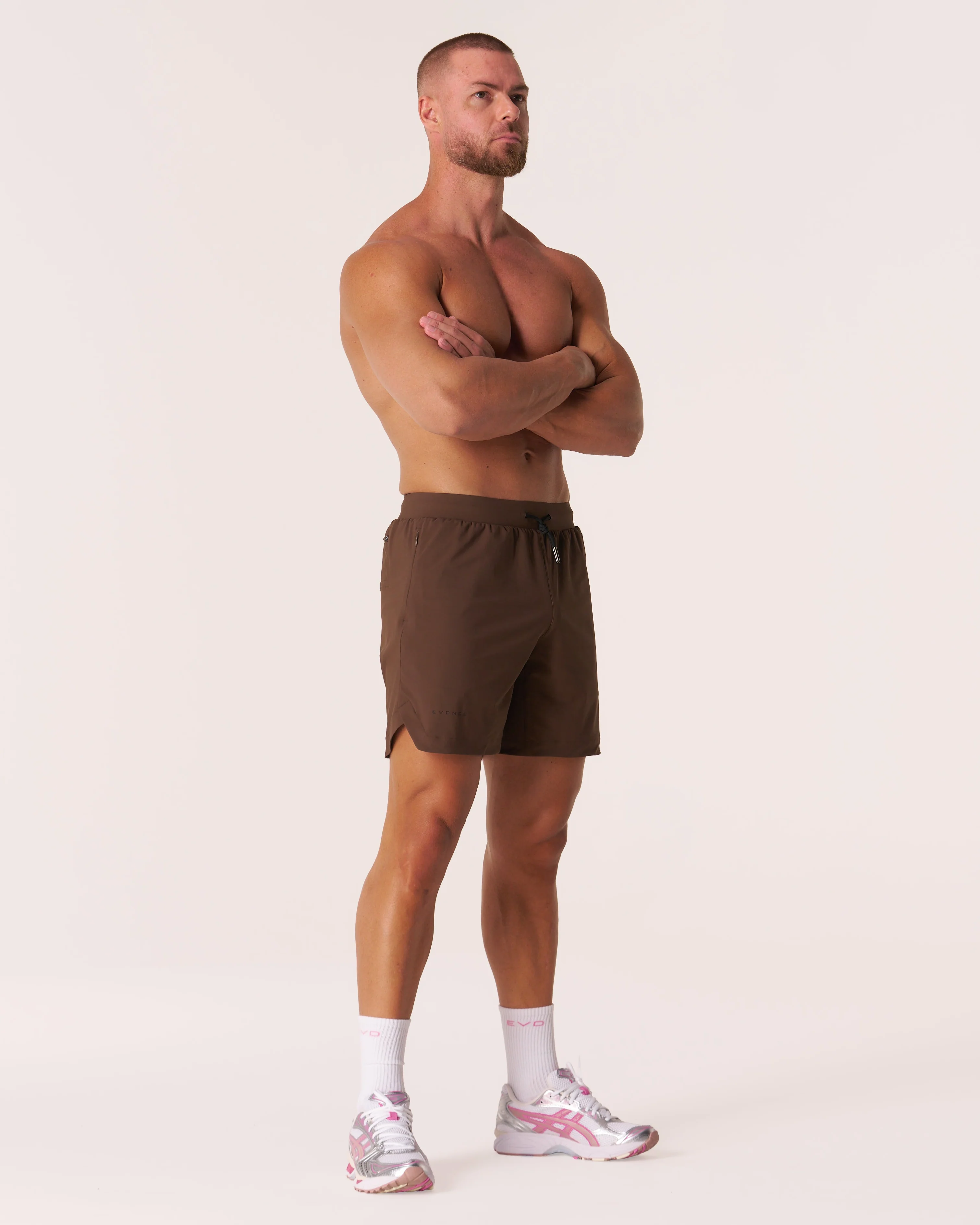 EVDNCE Form 7" Training Shorts - Chocolate - Image 5