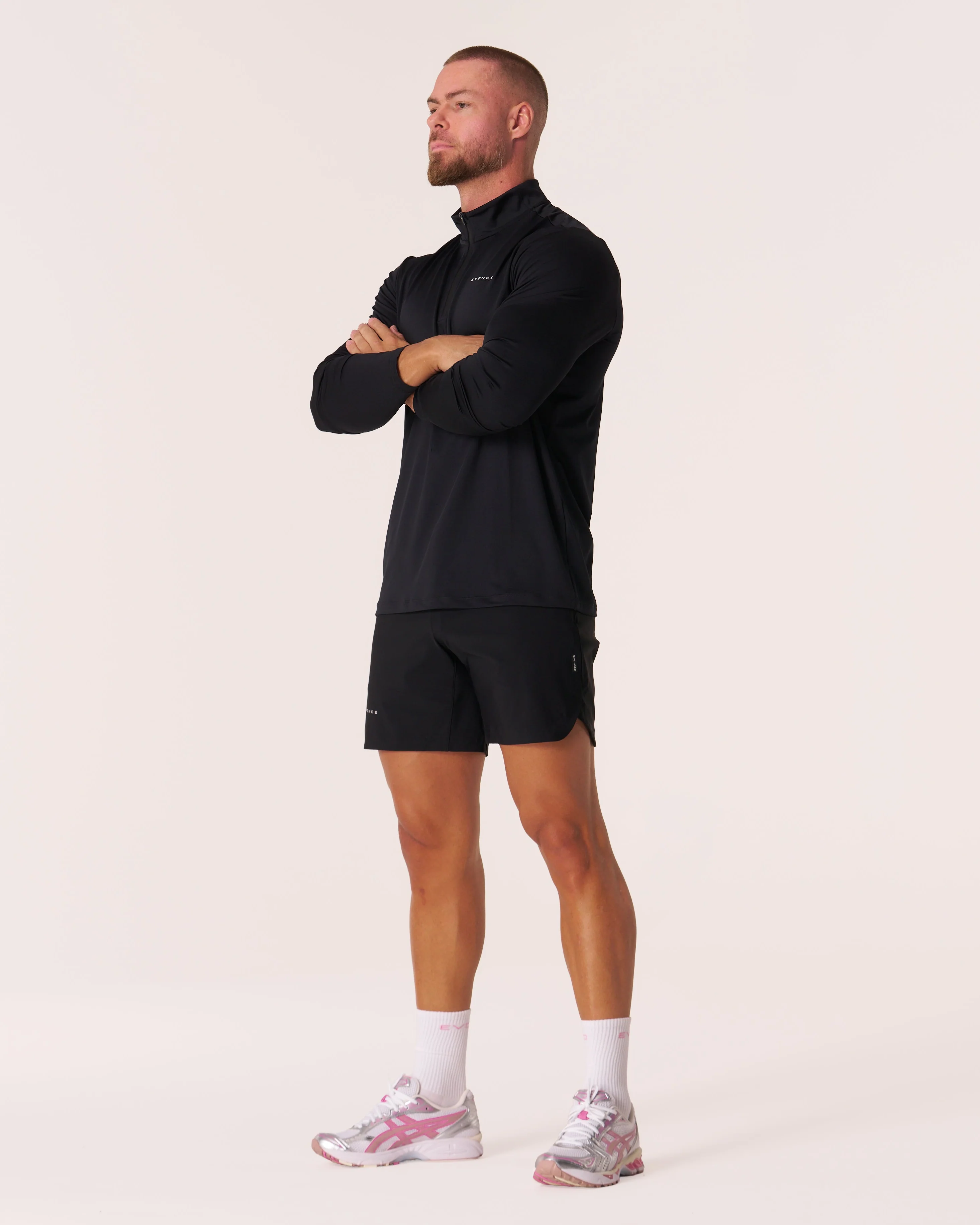 EVDNCE Long Sleeve Quarter Zip - Black - Image 3