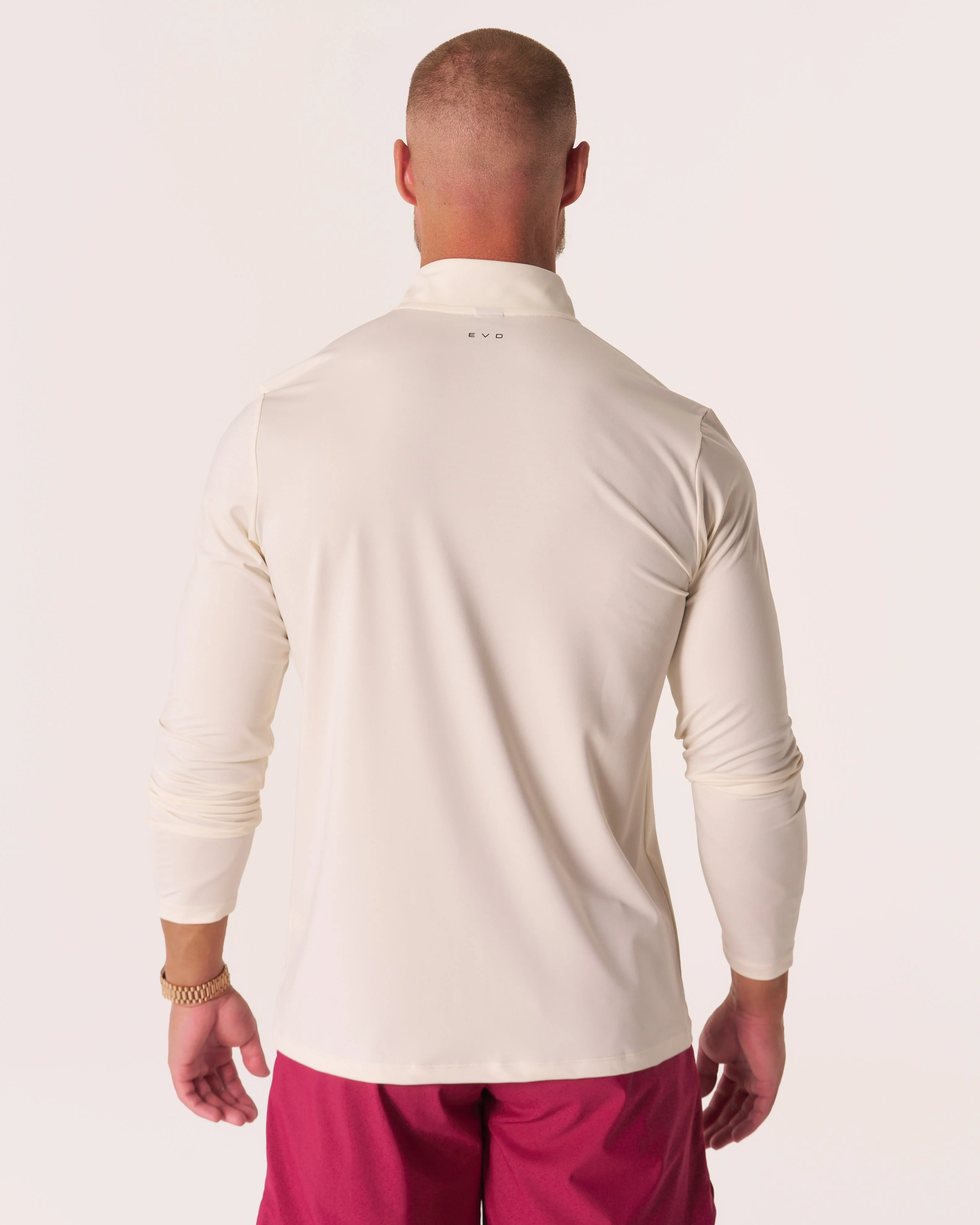 EVDNCE Long Sleeve Quarter Zip - Vanilla - Image 4