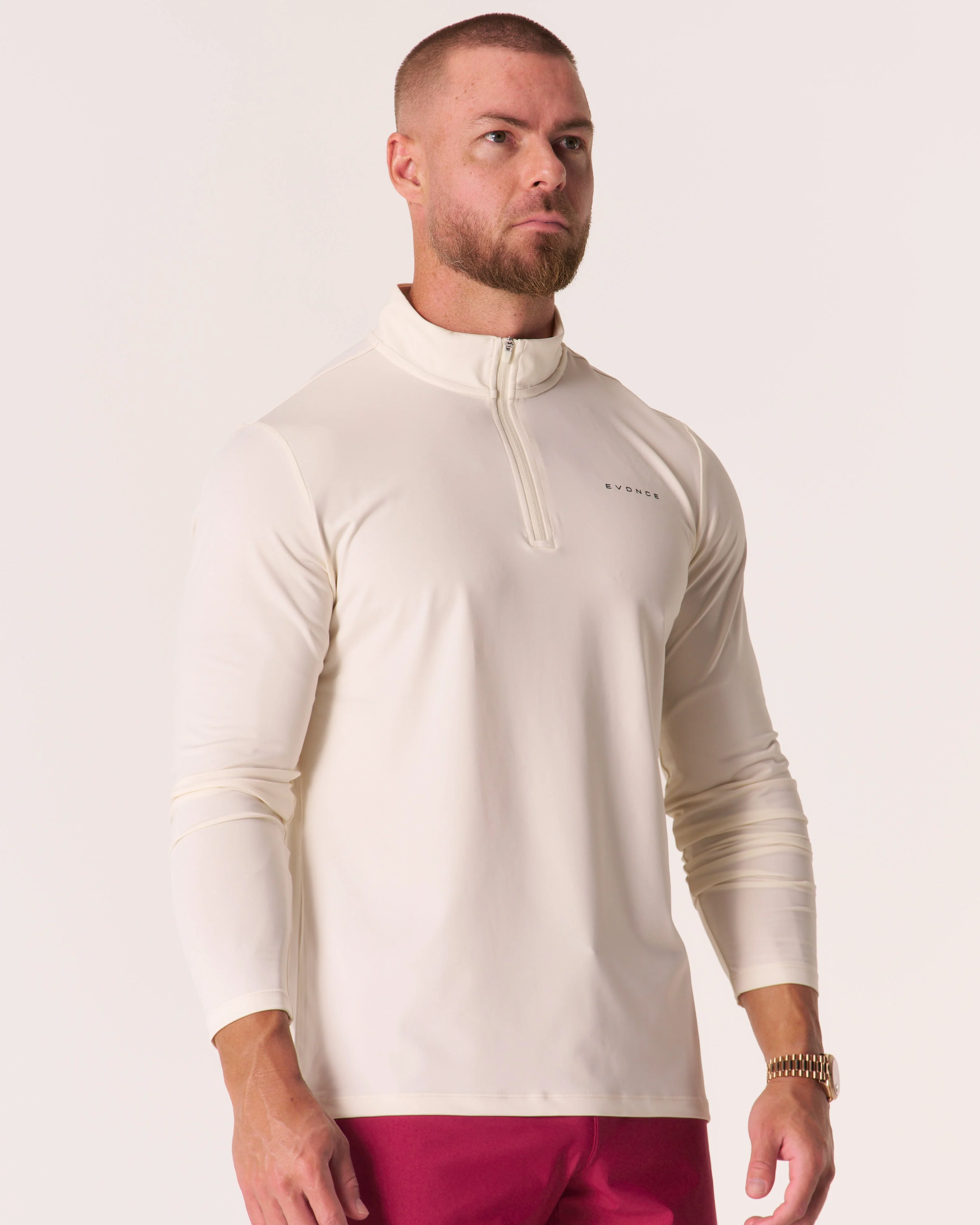 EVDNCE Long Sleeve Quarter Zip - Vanilla - Image 6