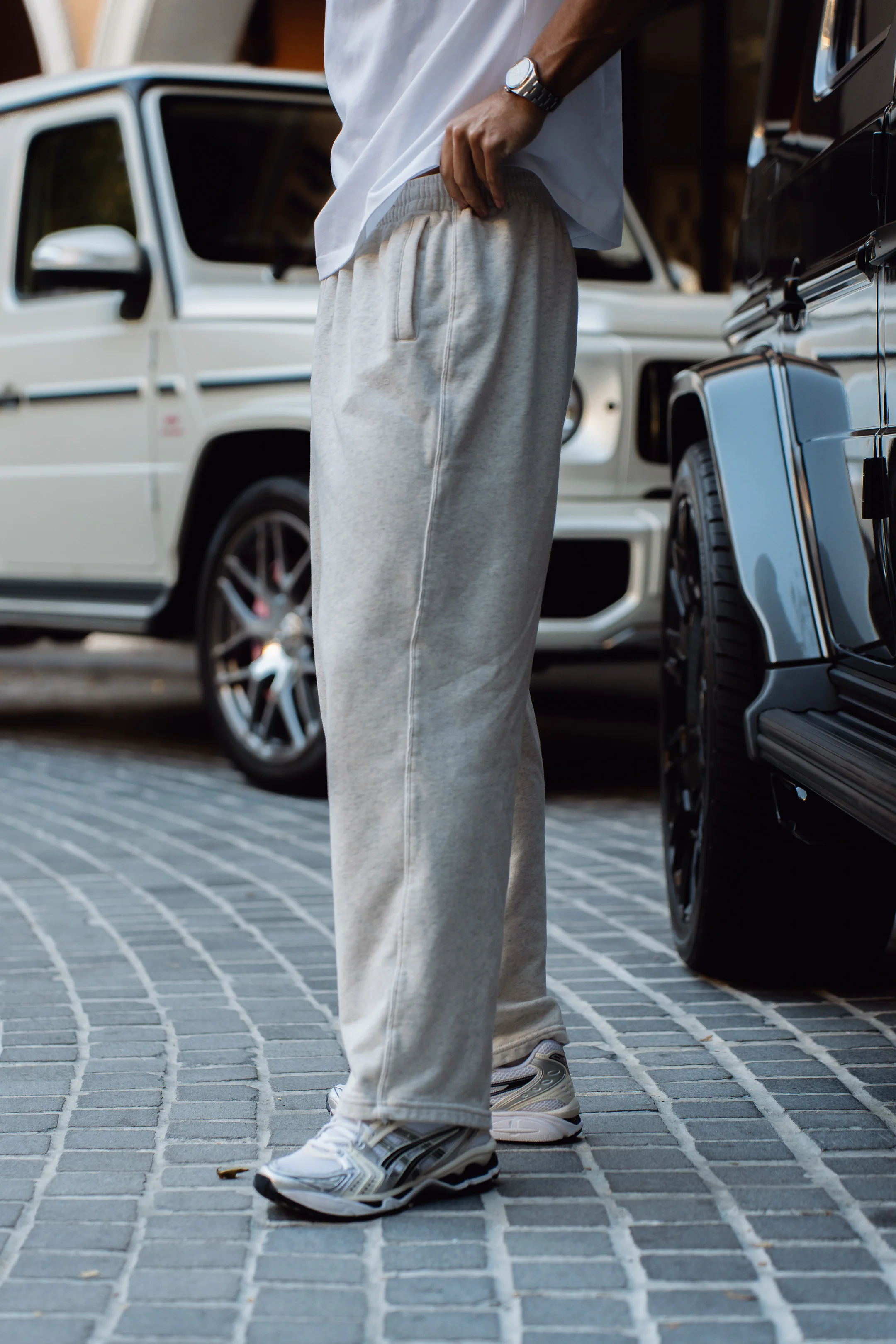 Men’s Core Track Pants - Grey Marl - Image 6