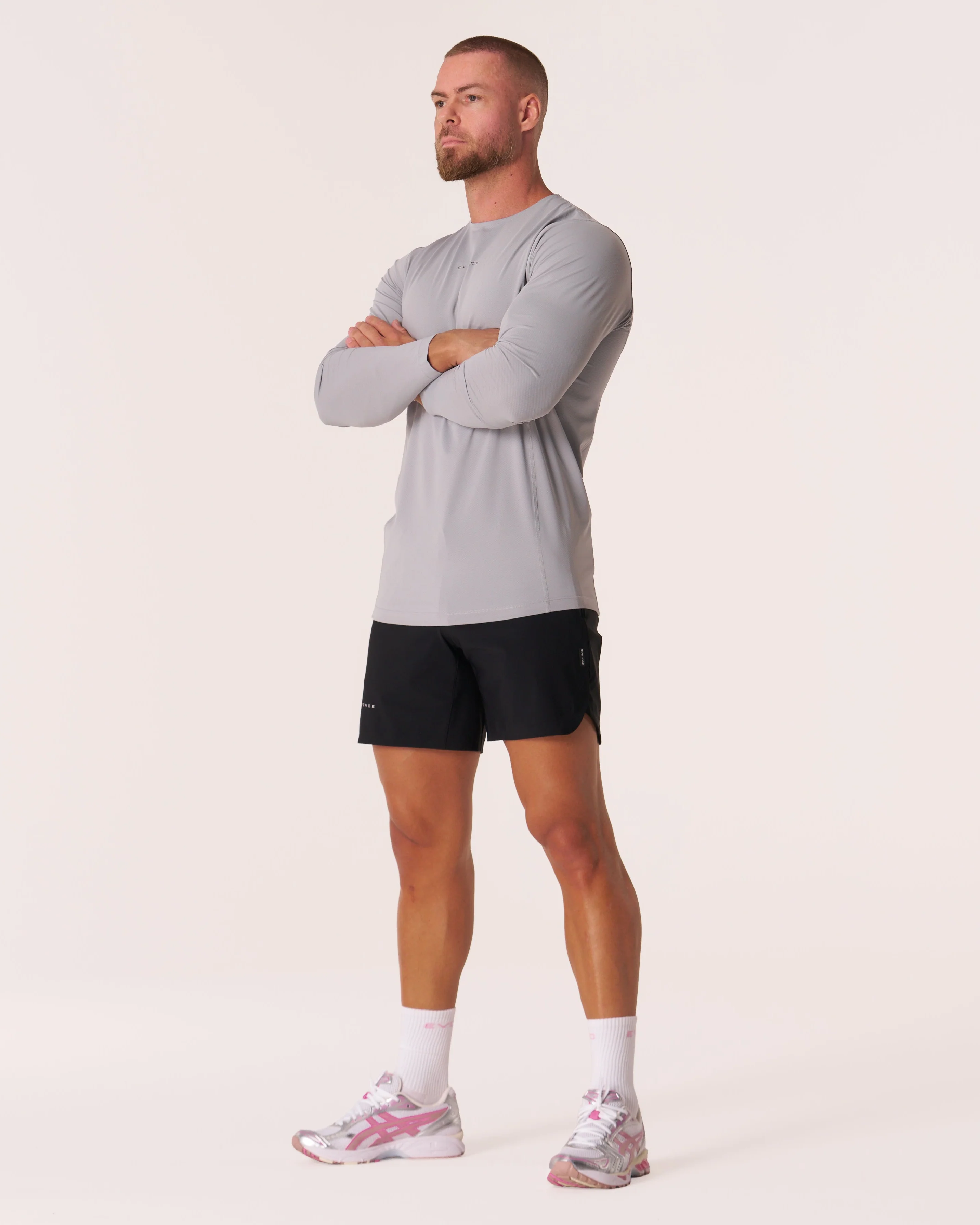 EVDNCE Motion L/S Tee - Grey - Image 3