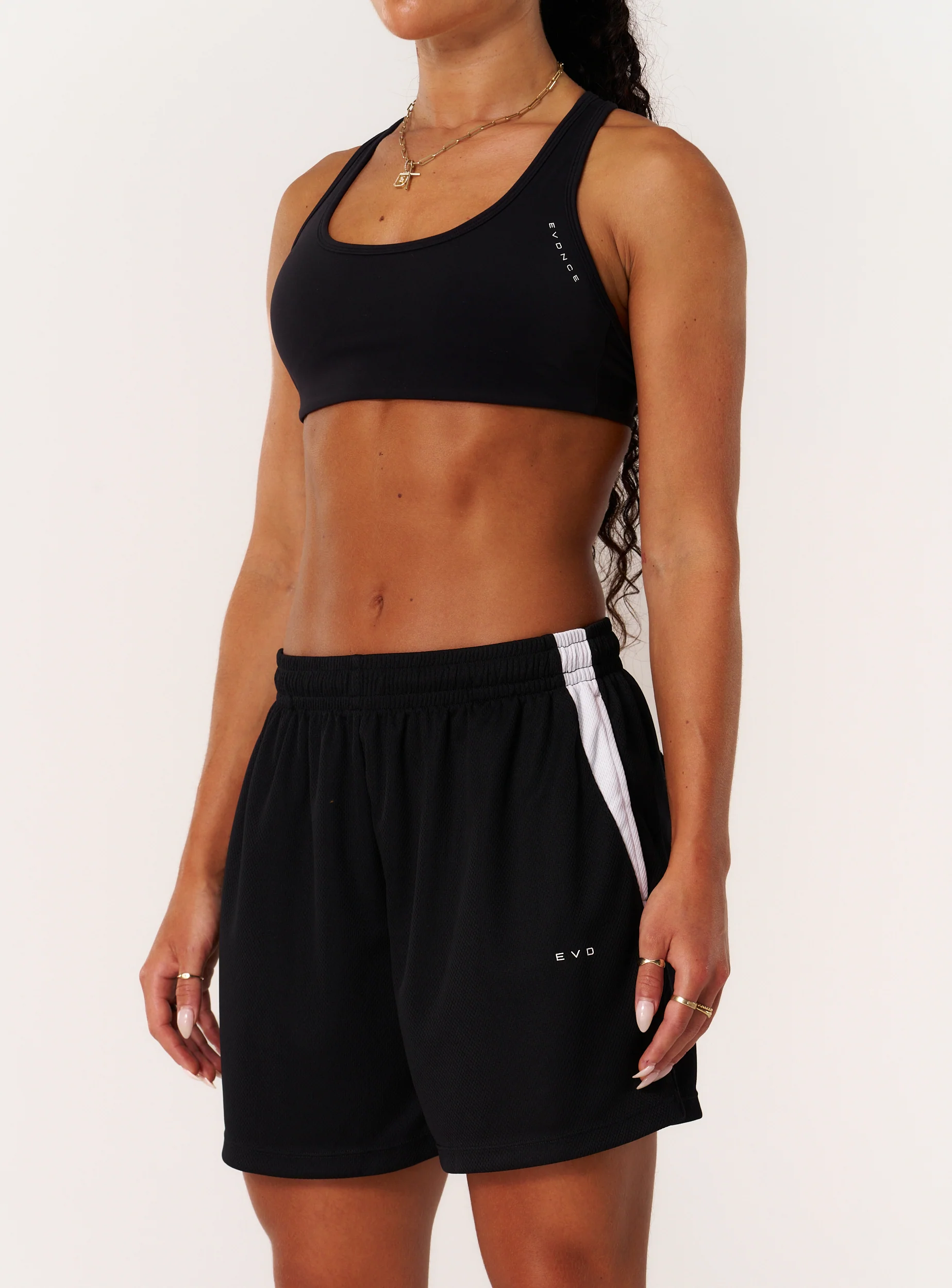 EVDNCE Oversized Mesh Shorts - Black - Image 3