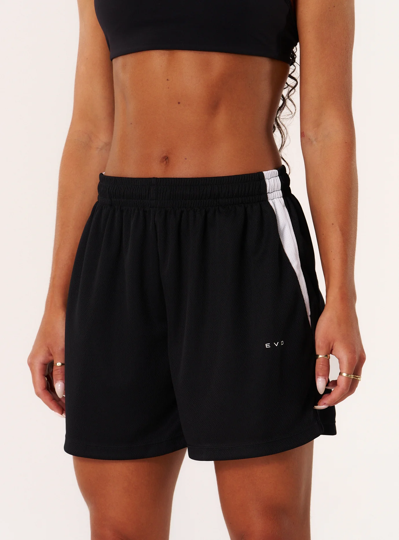 EVDNCE Oversized Mesh Shorts - Black - Image 7
