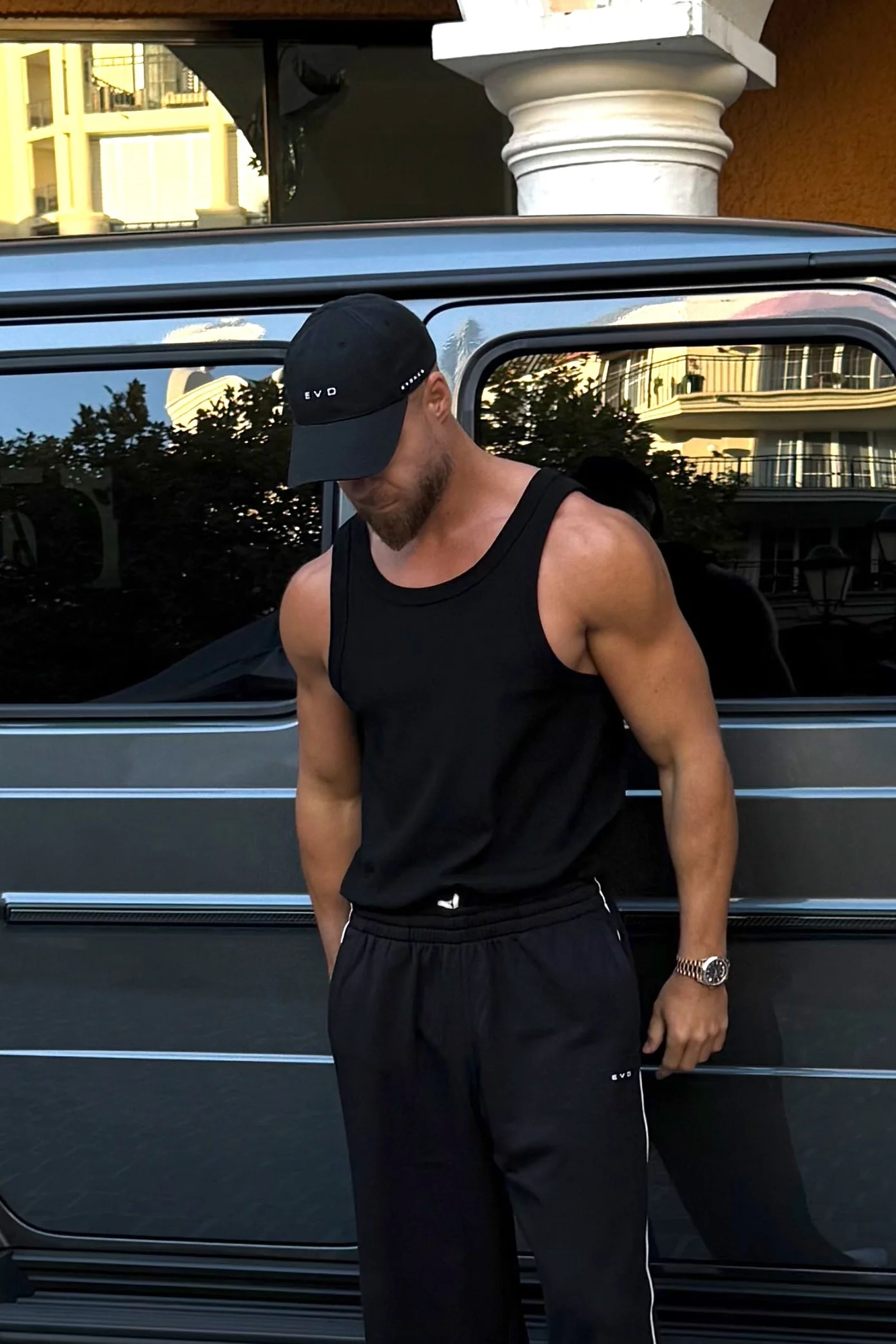 Core Ribbed Tank - Black - Image 5