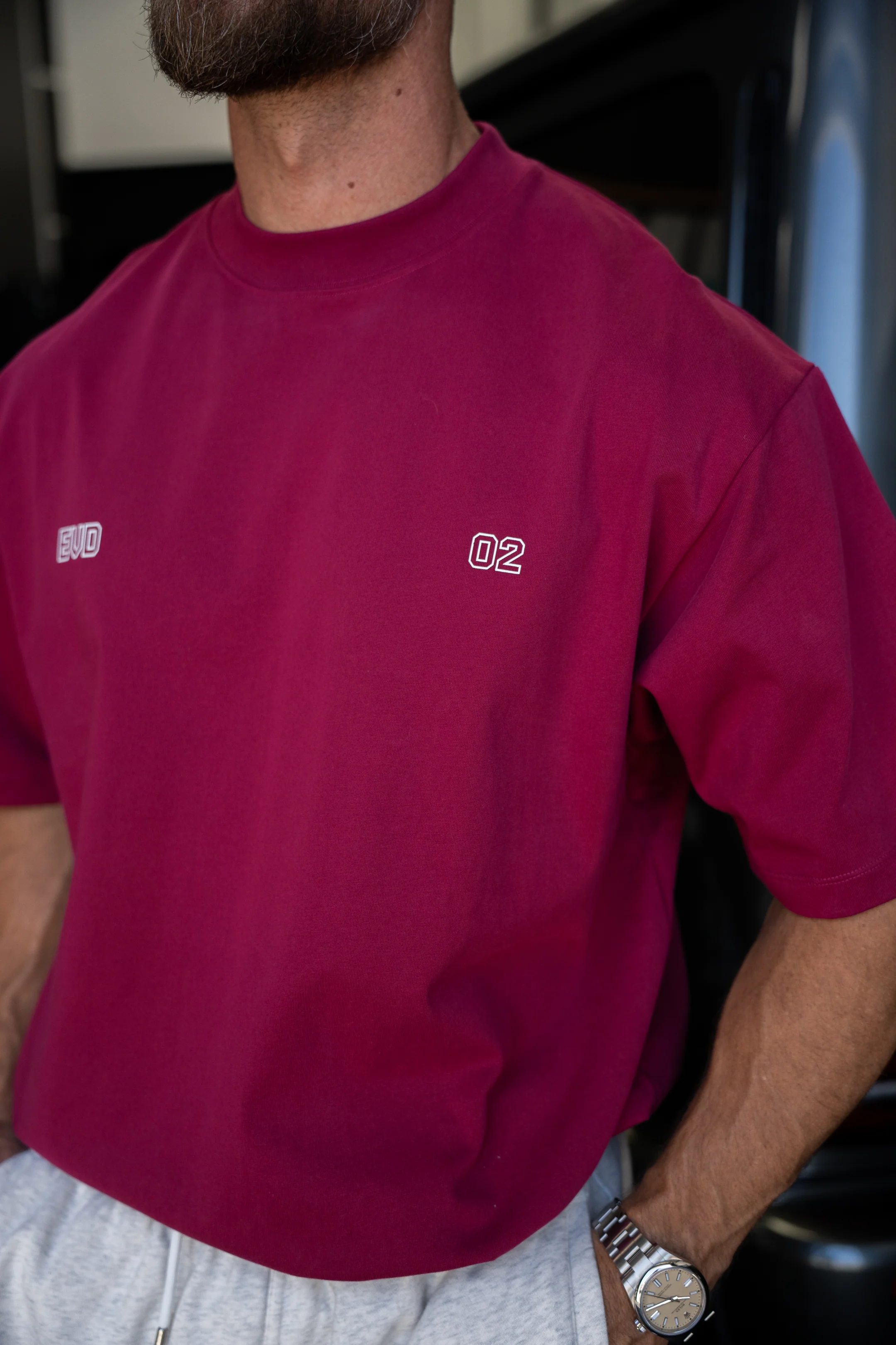 EVDNCE Sports Club Tee - Beet - Image 8