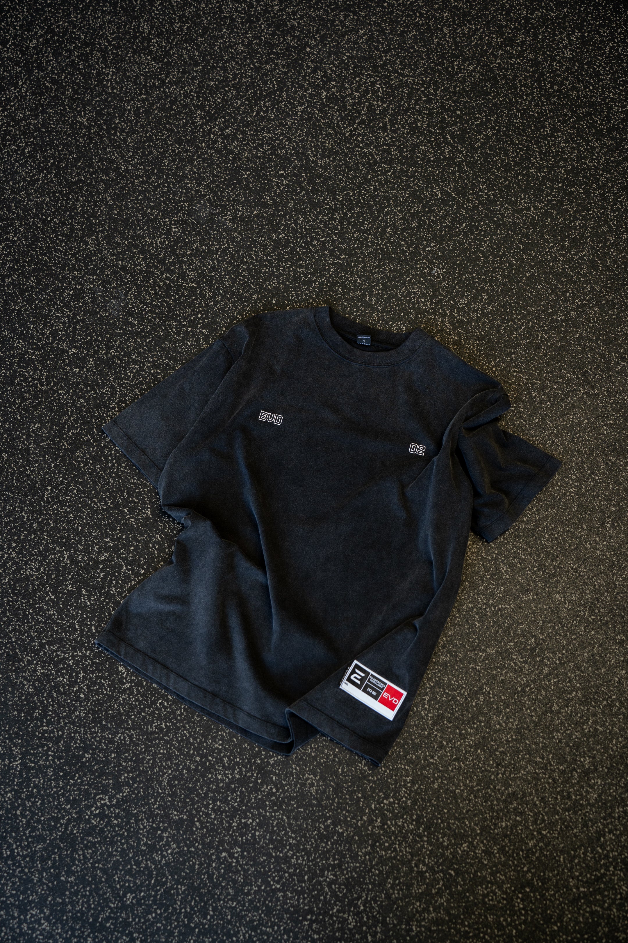 EVDNCE Sports Club Tee - Washed Black - Image 11