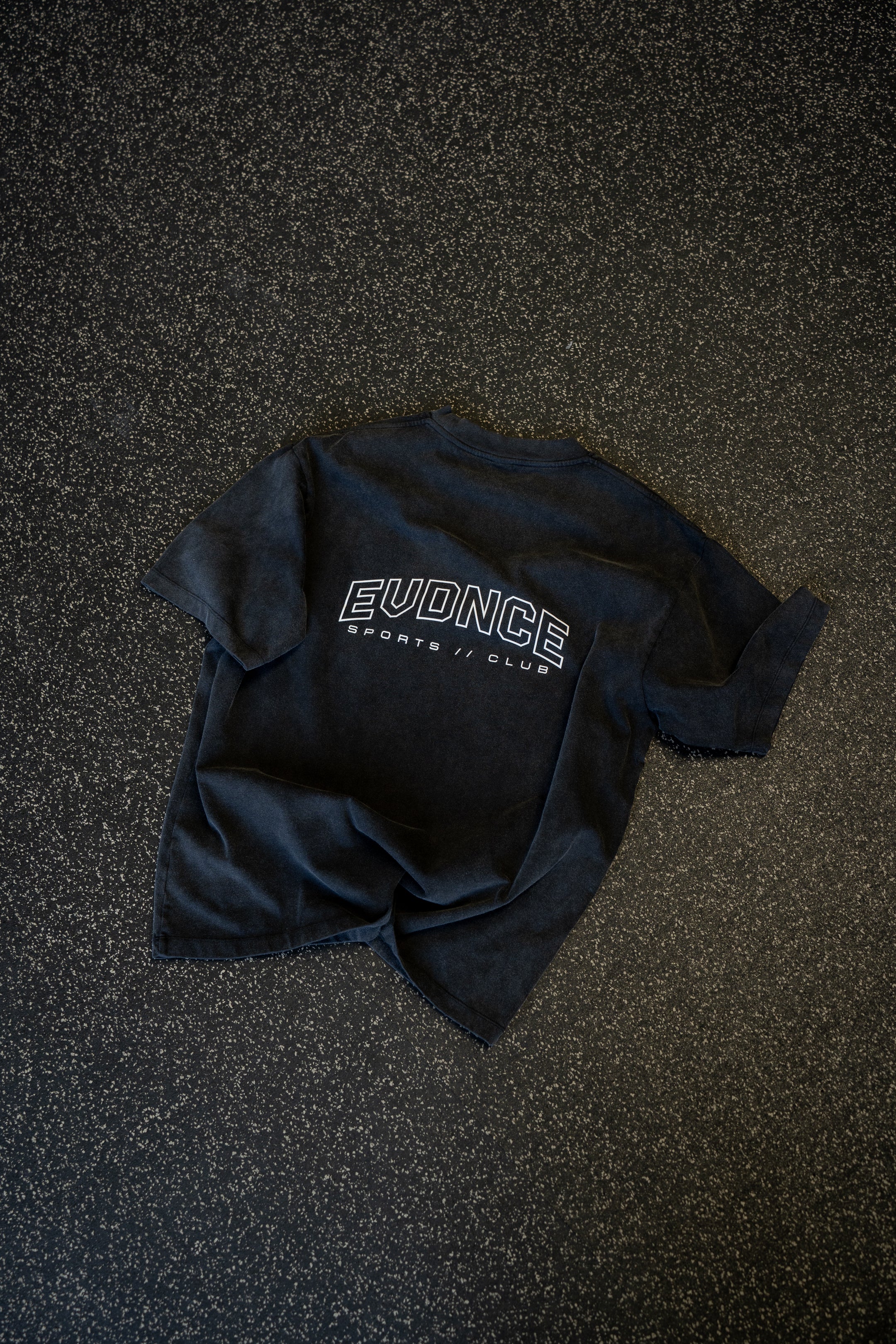 EVDNCE Sports Club Tee - Washed Black - Image 12