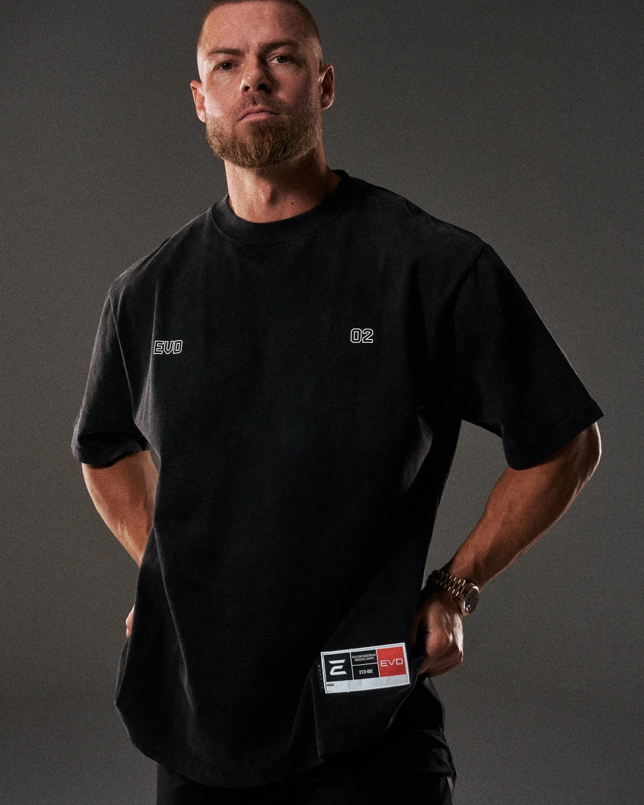 EVDNCE Sports Club Tee - Washed Black - Image 3