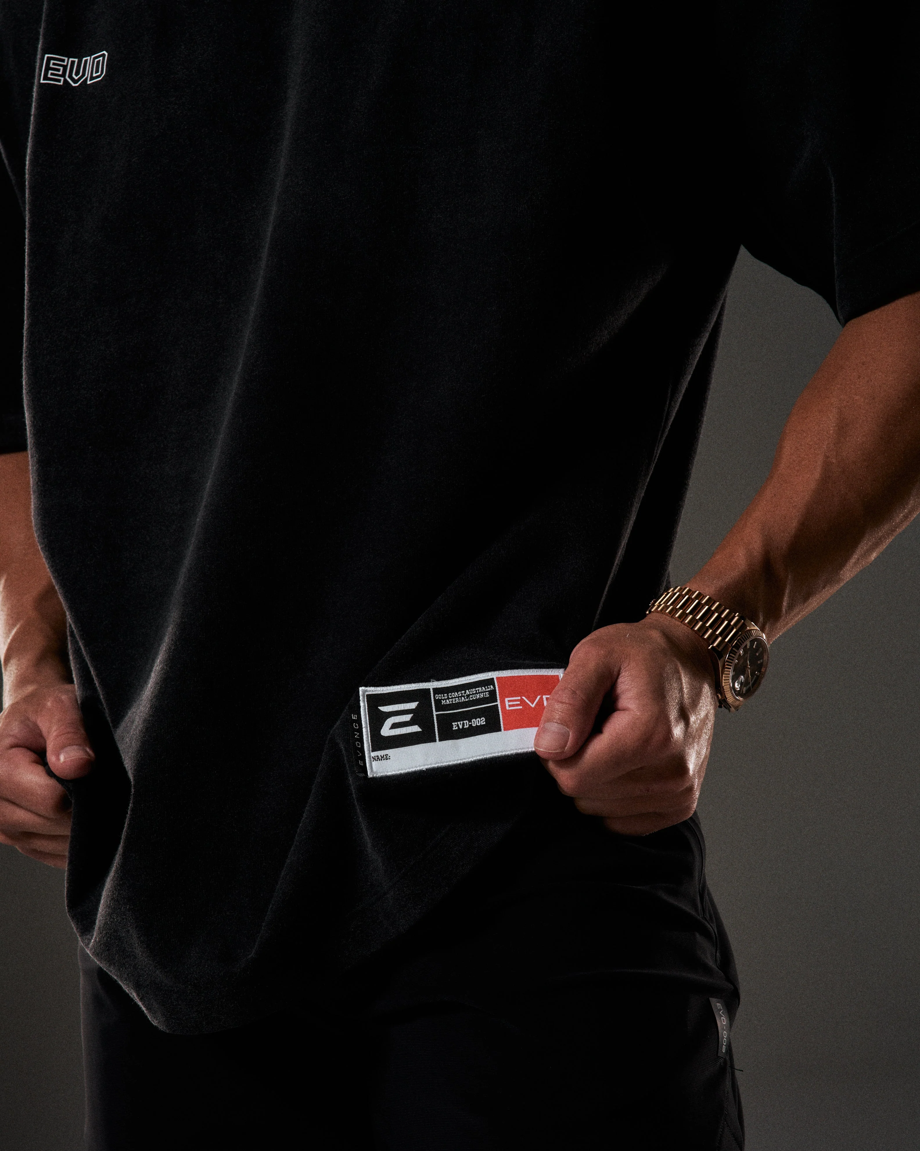 EVDNCE Sports Club Tee - Washed Black - Image 4