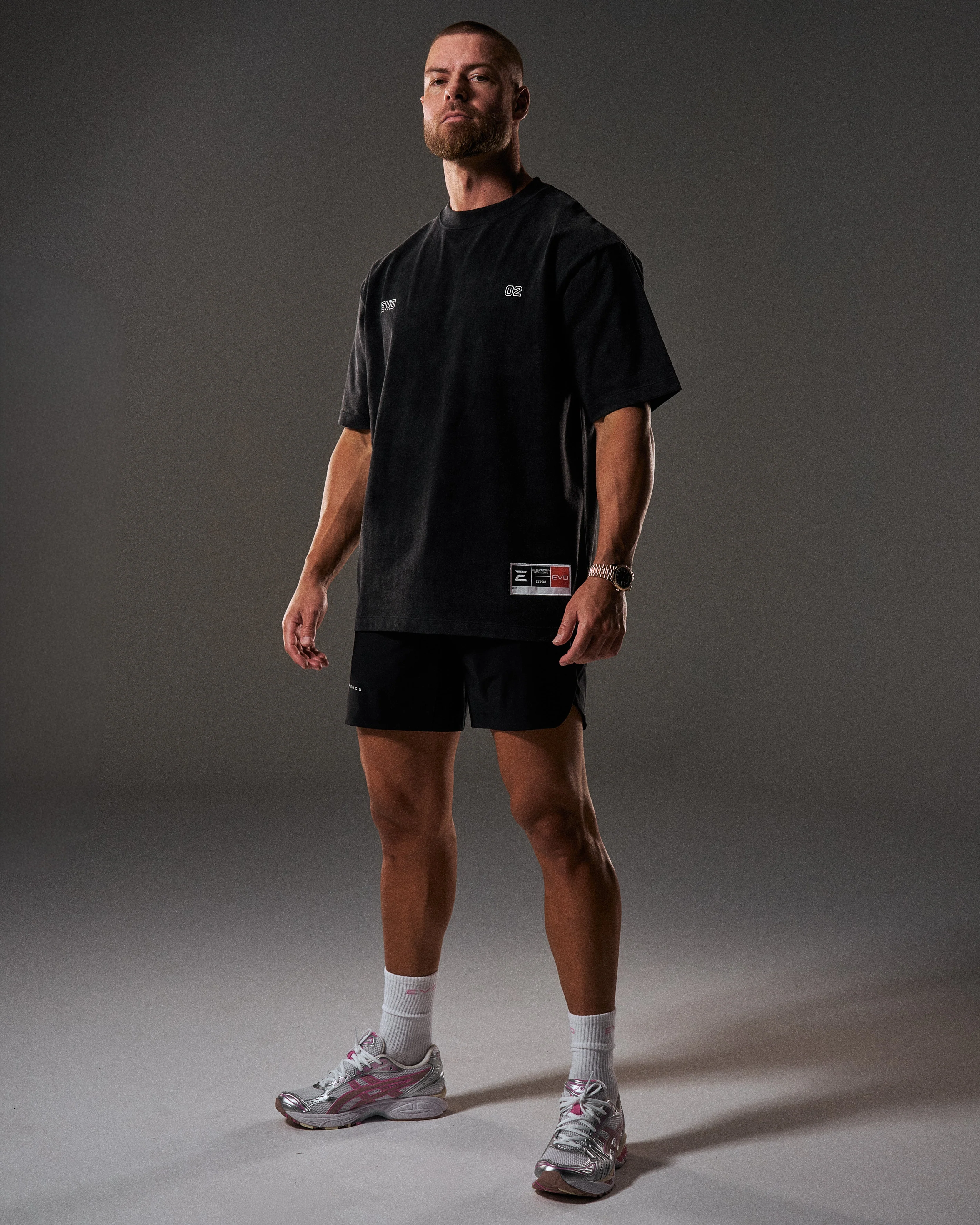 EVDNCE Sports Club Tee - Washed Black - Image 5